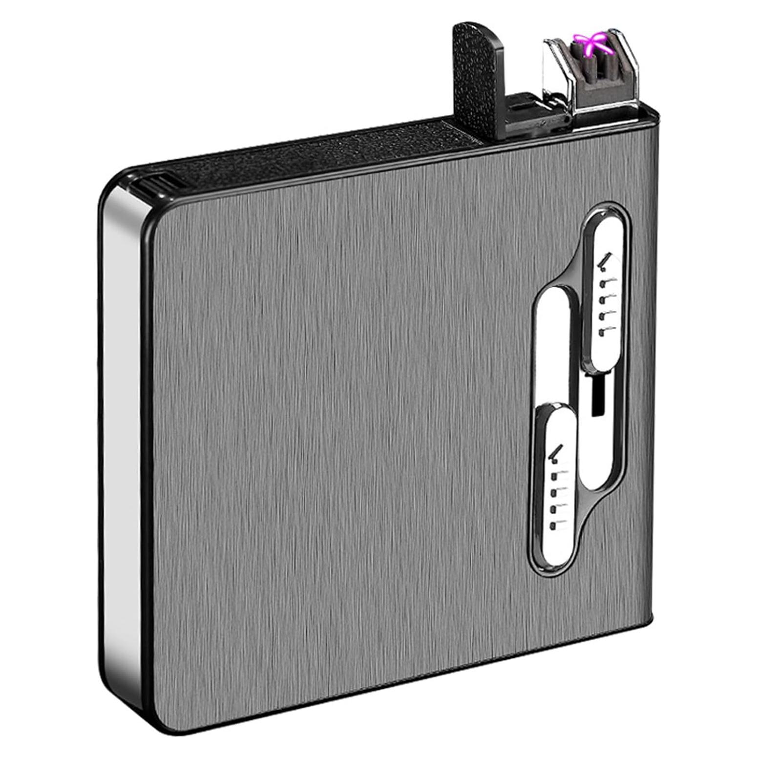 Estuche para Cigarrillos con Encendedor Doble Arco USB KKKC