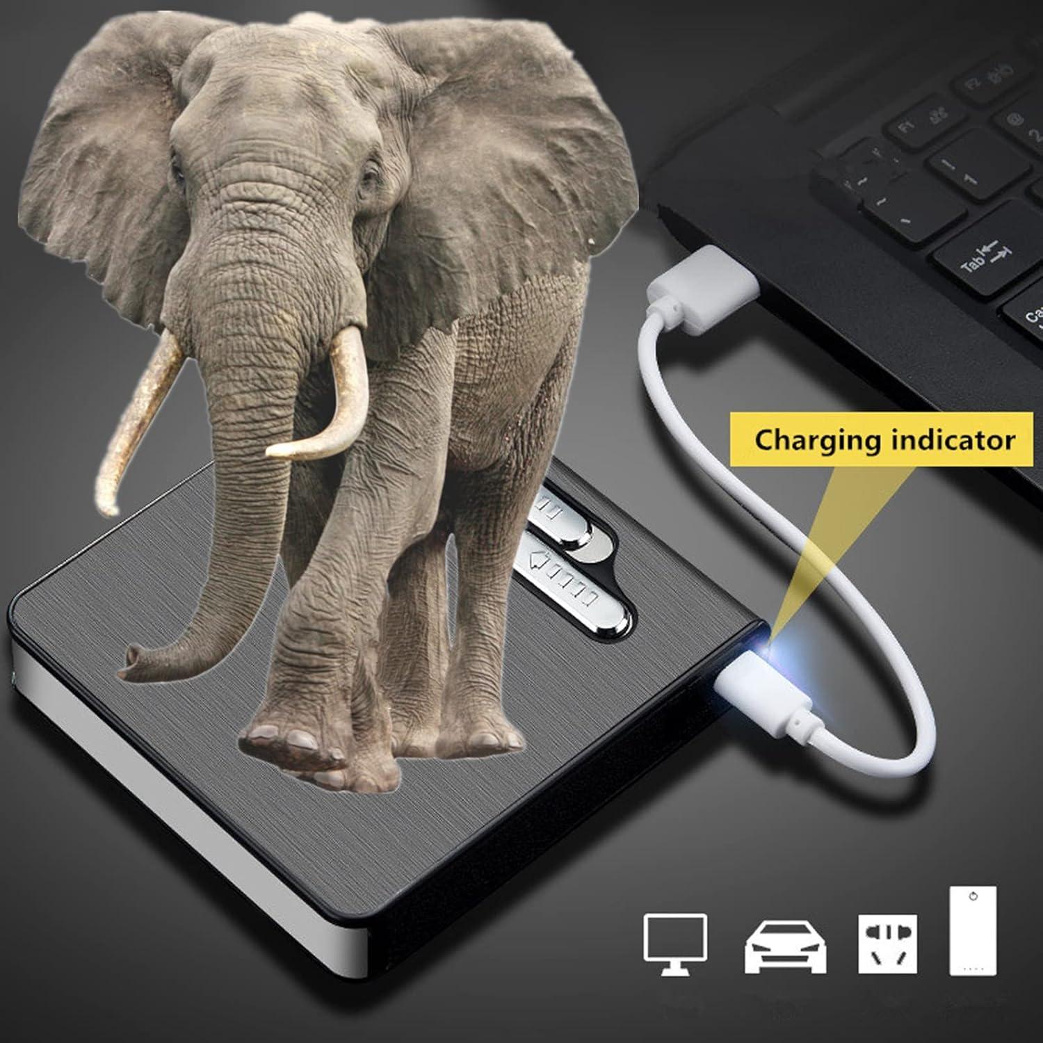 Estuche para Cigarrillos con Encendedor Doble Arco USB KKKC