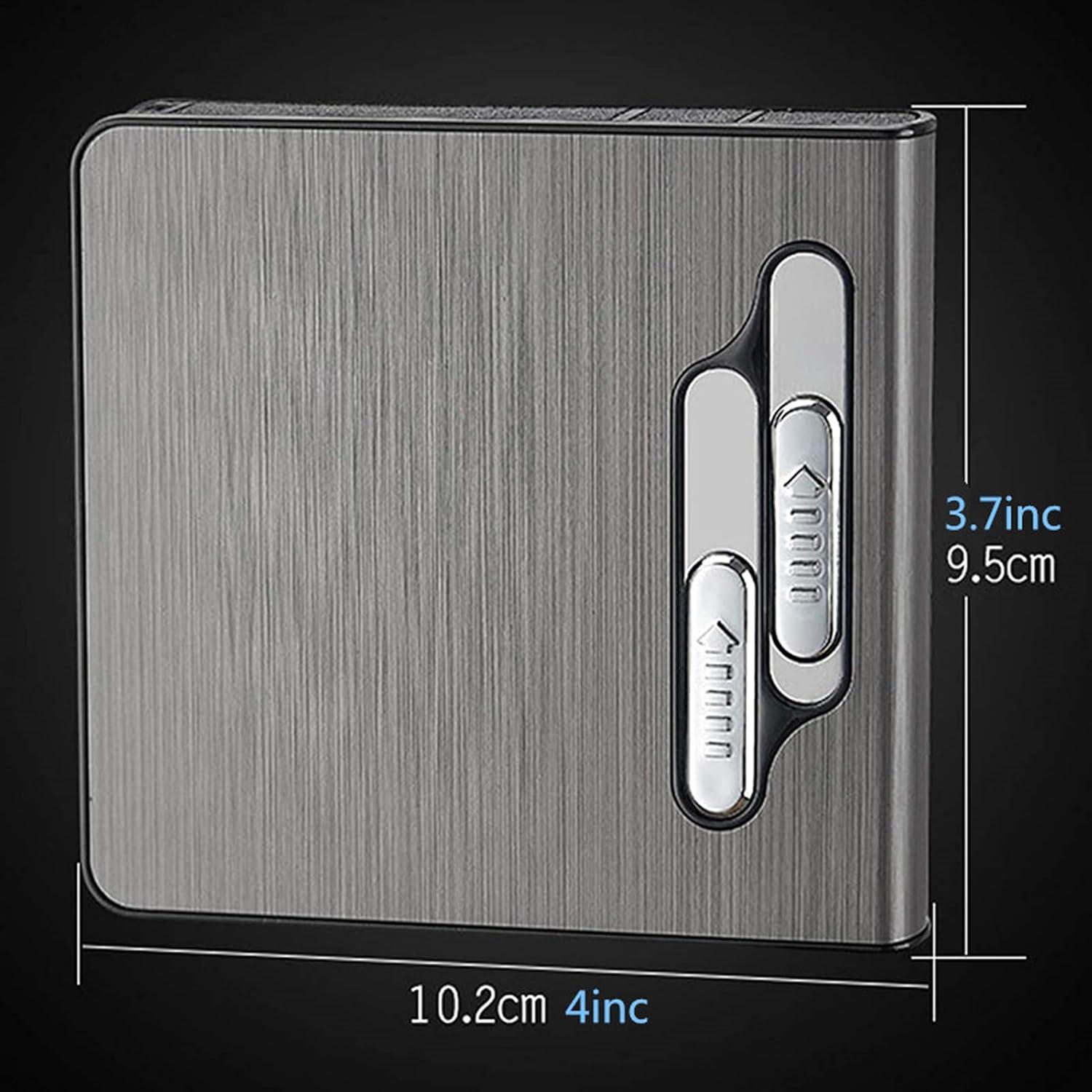 Estuche para Cigarrillos con Encendedor Doble Arco USB KKKC