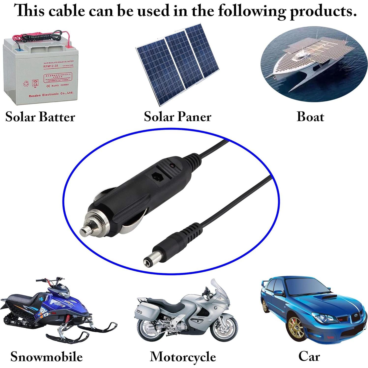 Adaptador Cargador 12V zdyCGTime con Conector 2.1mm y Fusible