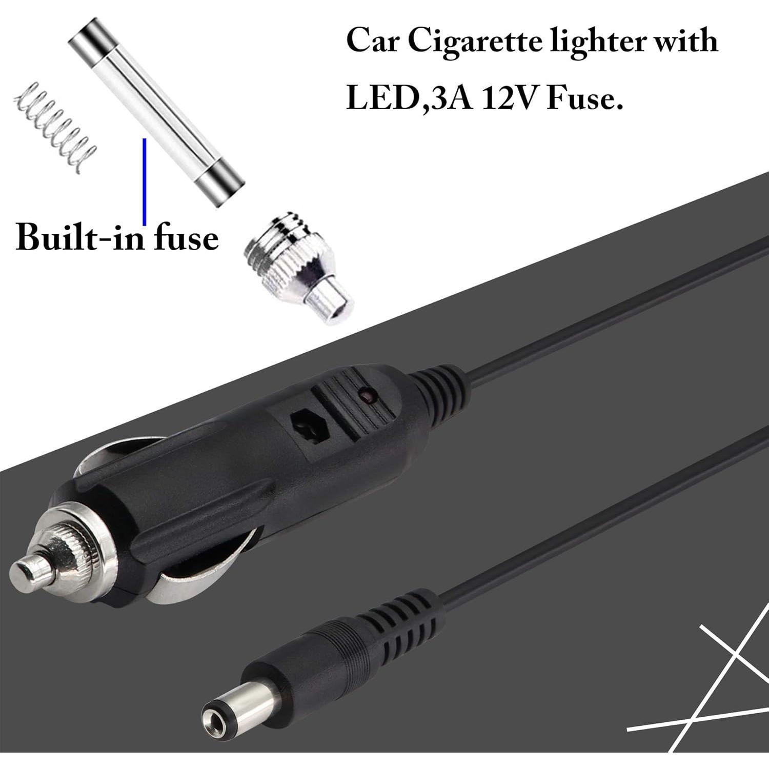 Adaptador Cargador 12V zdyCGTime con Conector 2.1mm y Fusible