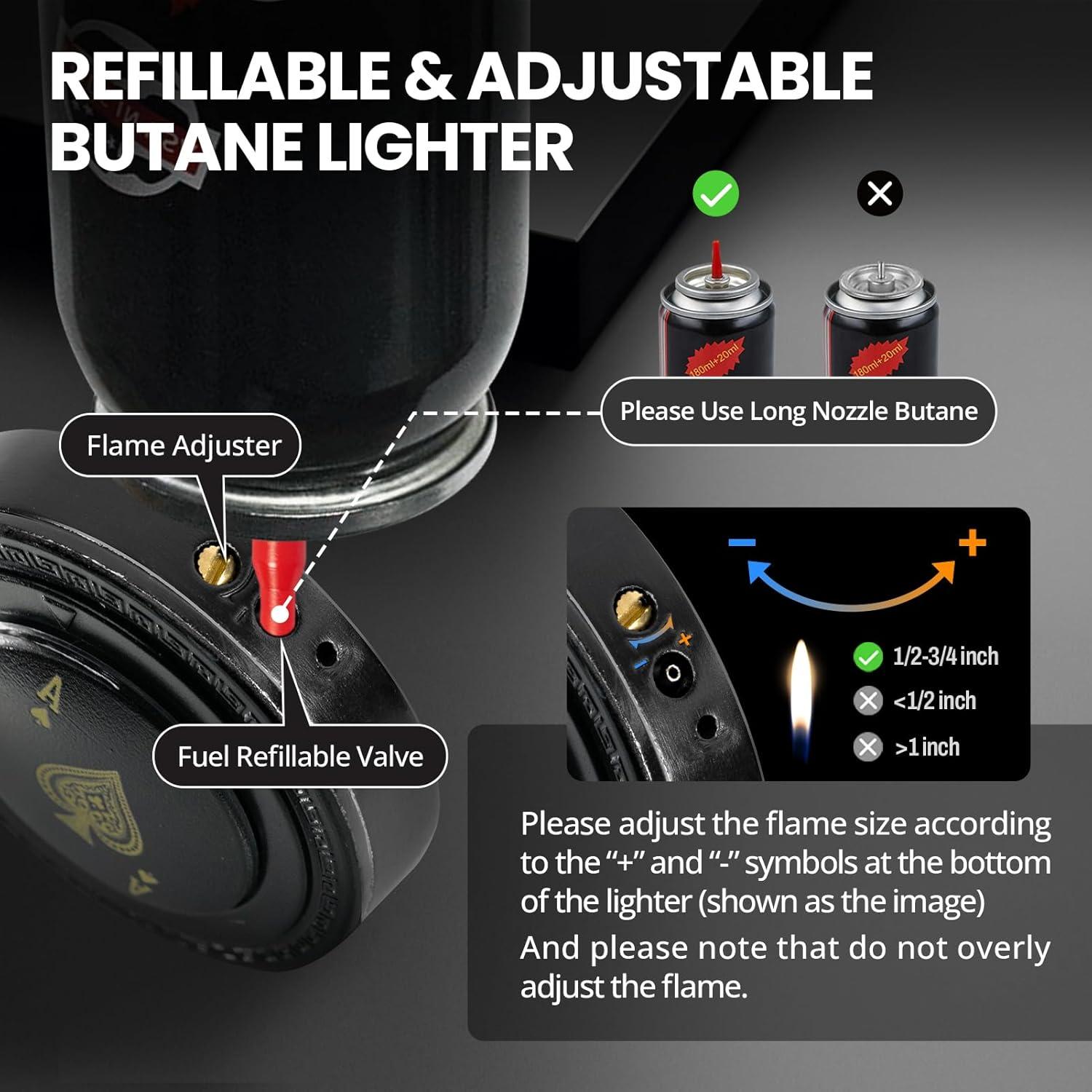 Encendedor de Butano Recargable Choicedc As de Espadas