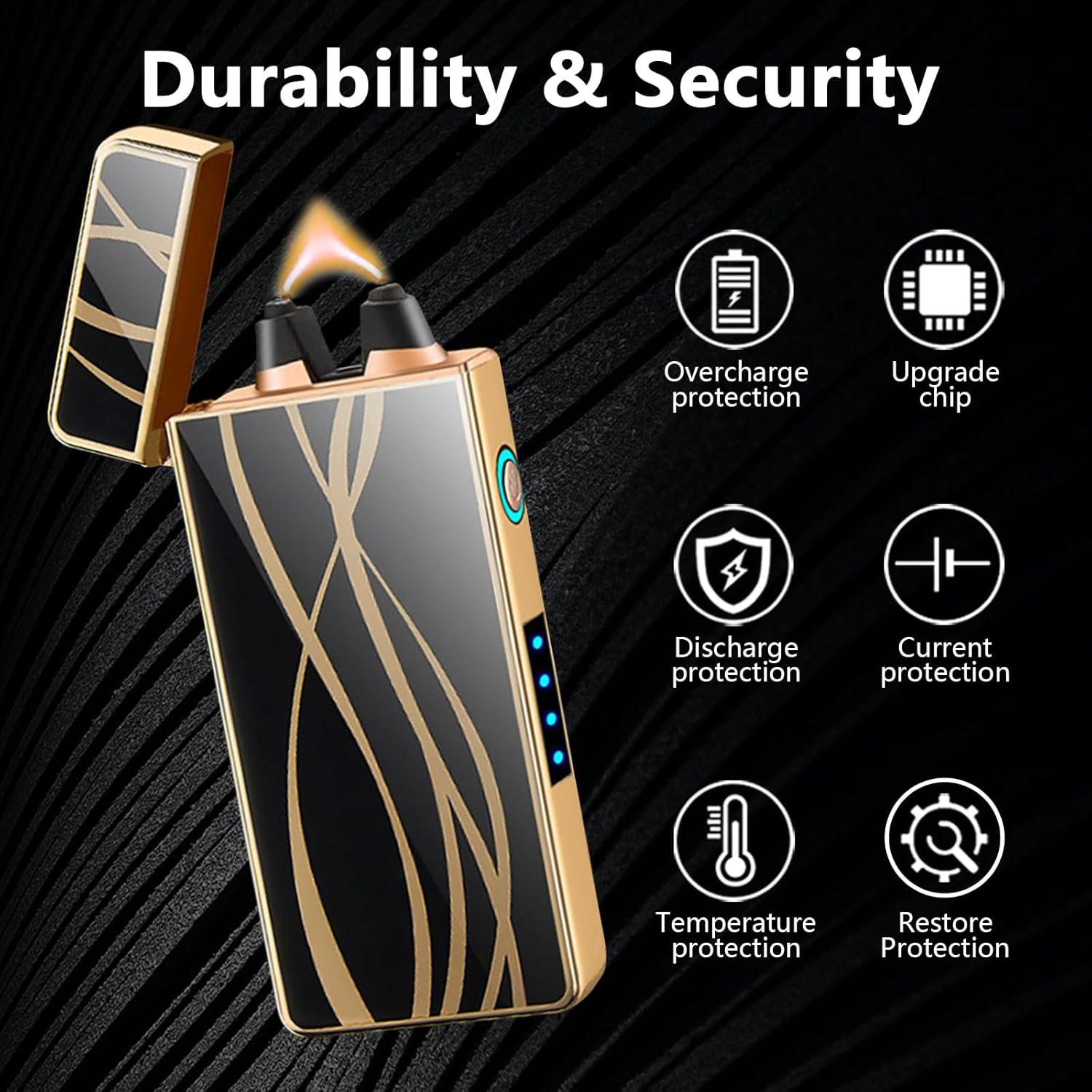 Encendedor eléctrico recargable TIKIUKI arco plasma a prueba de viento