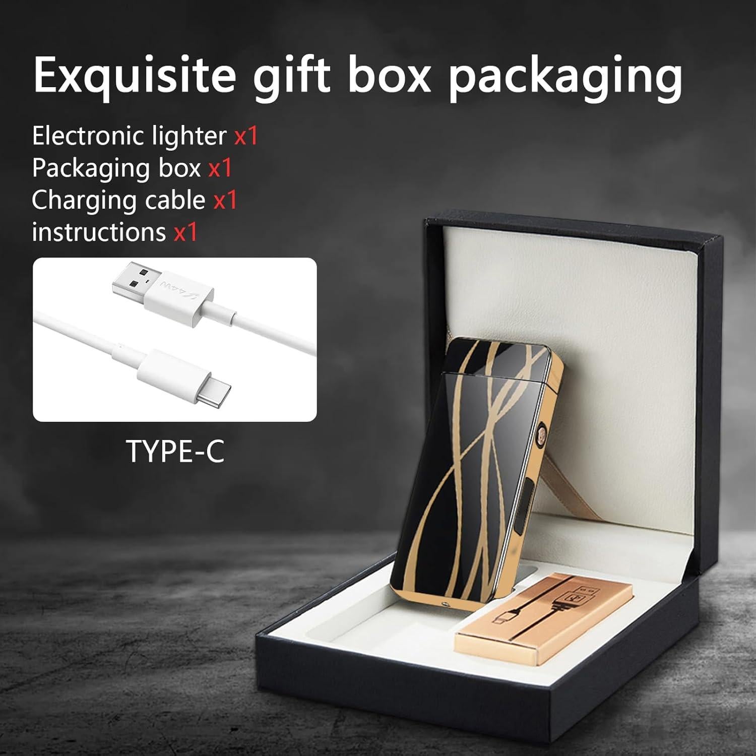 Encendedor eléctrico recargable TIKIUKI arco plasma a prueba de viento