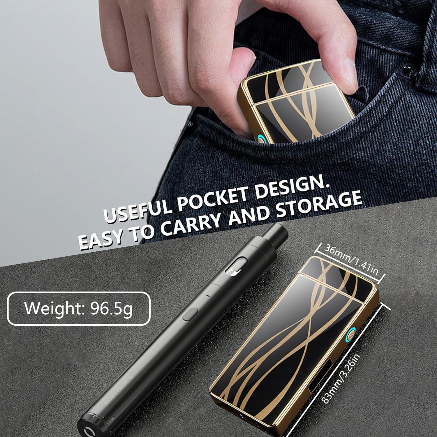 Encendedor eléctrico recargable TIKIUKI arco plasma a prueba de viento