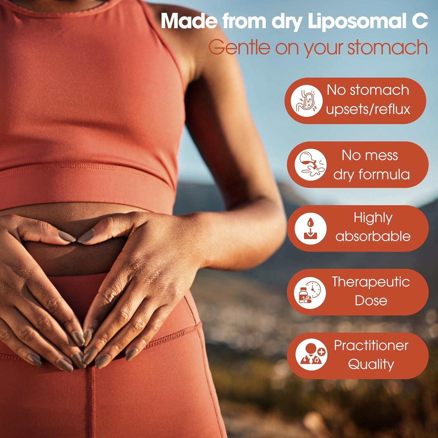 Vitaminas Liposomales Puras de Vitamina C - 90 Cápsulas - Alta Absorción