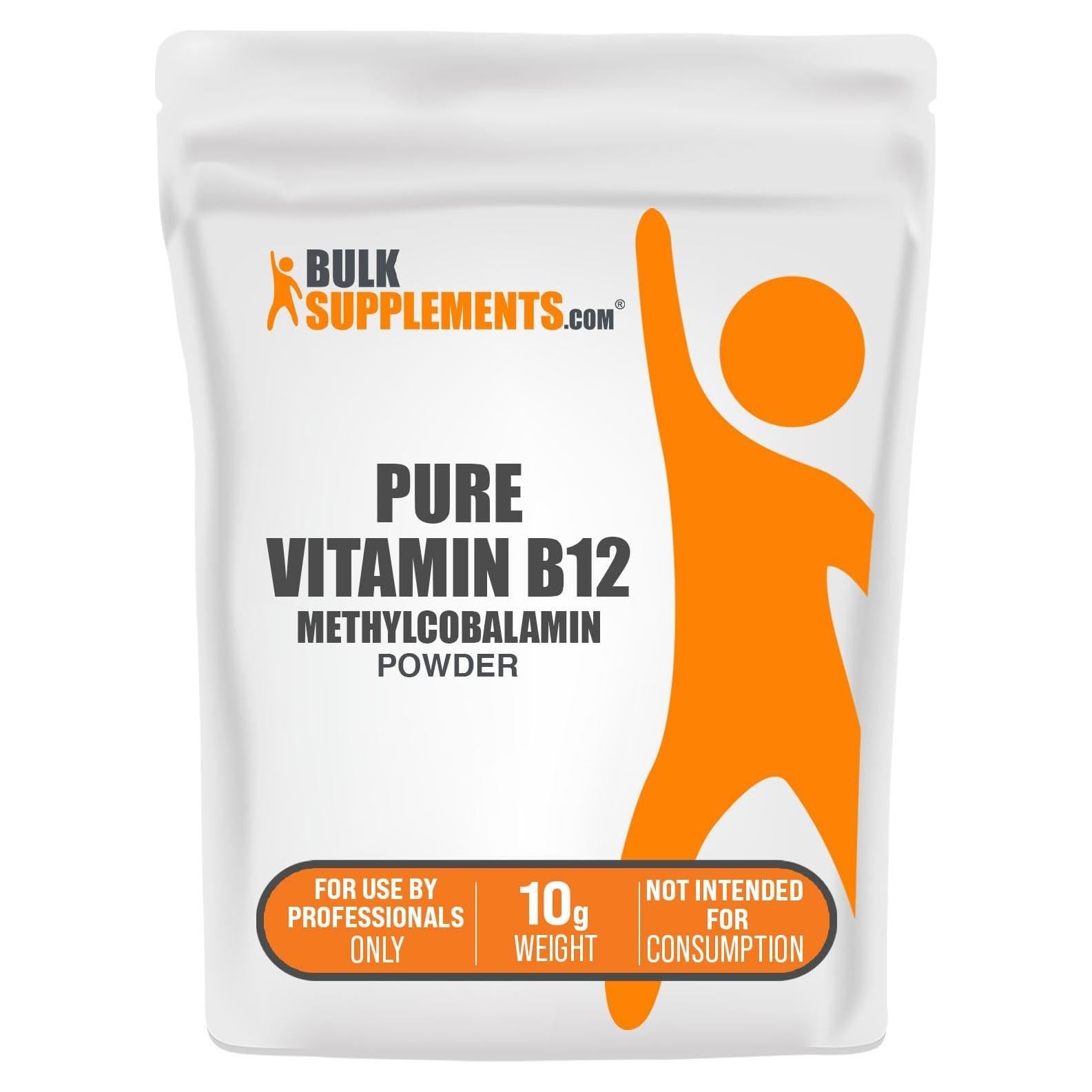 Polvo de Vitamina B12 Metilcobalamina Pura BulkSupplements 10g