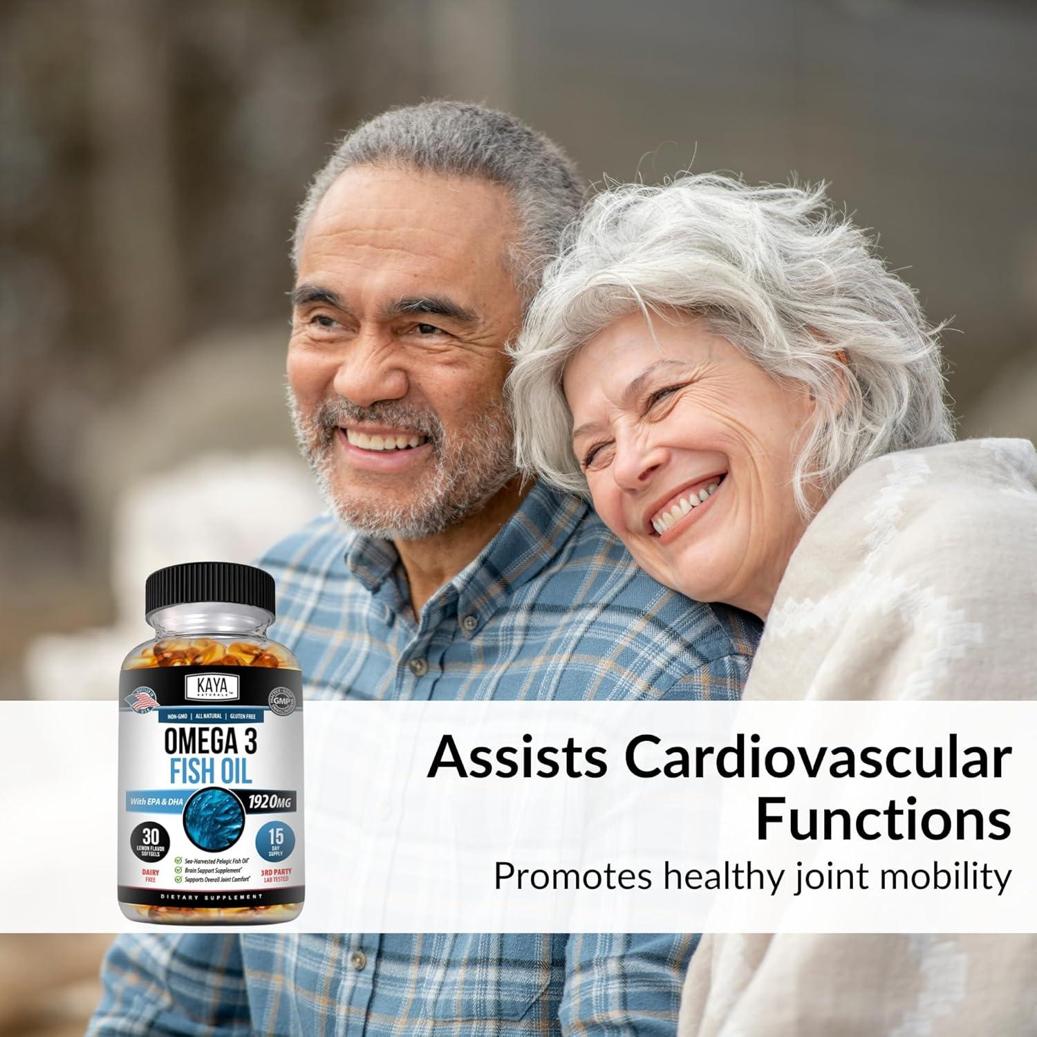 Suplemento Omega 3 Kaya Naturals - Aceite de Pescado 30 Cápsulas