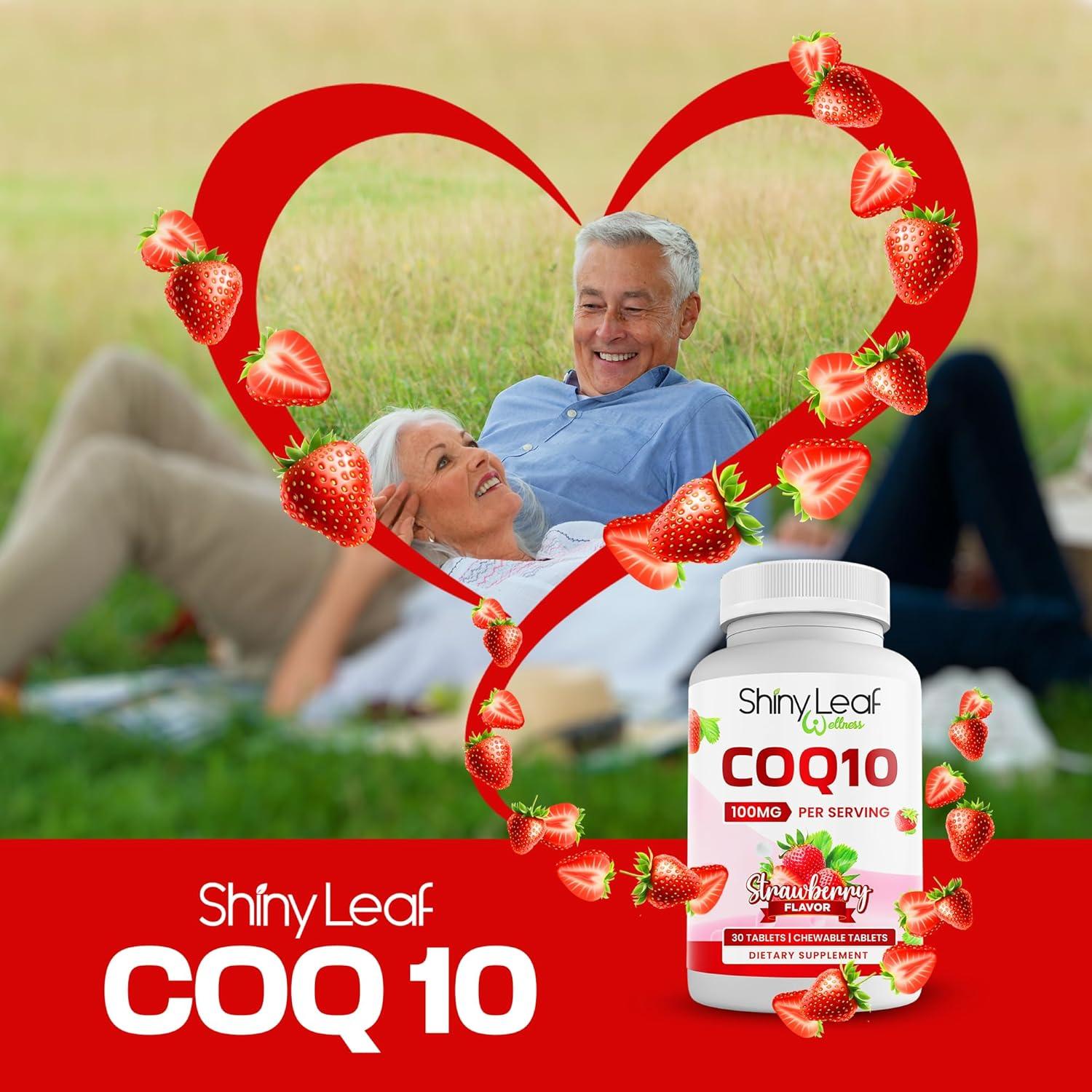 Suplemento CoQ10 Masticable Shiny Leaf 100mg - 30 Tabletas