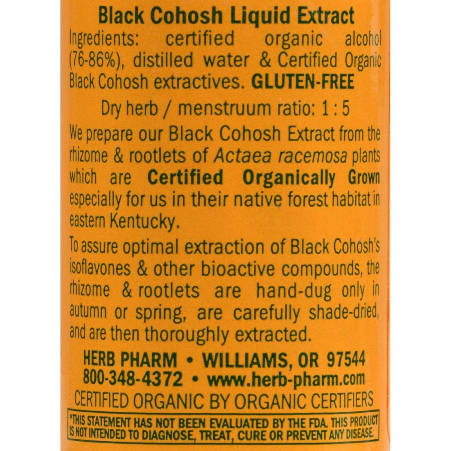 Extracto Líquido de Cohosh Negro Herb Pharm 30 ml Orgánico