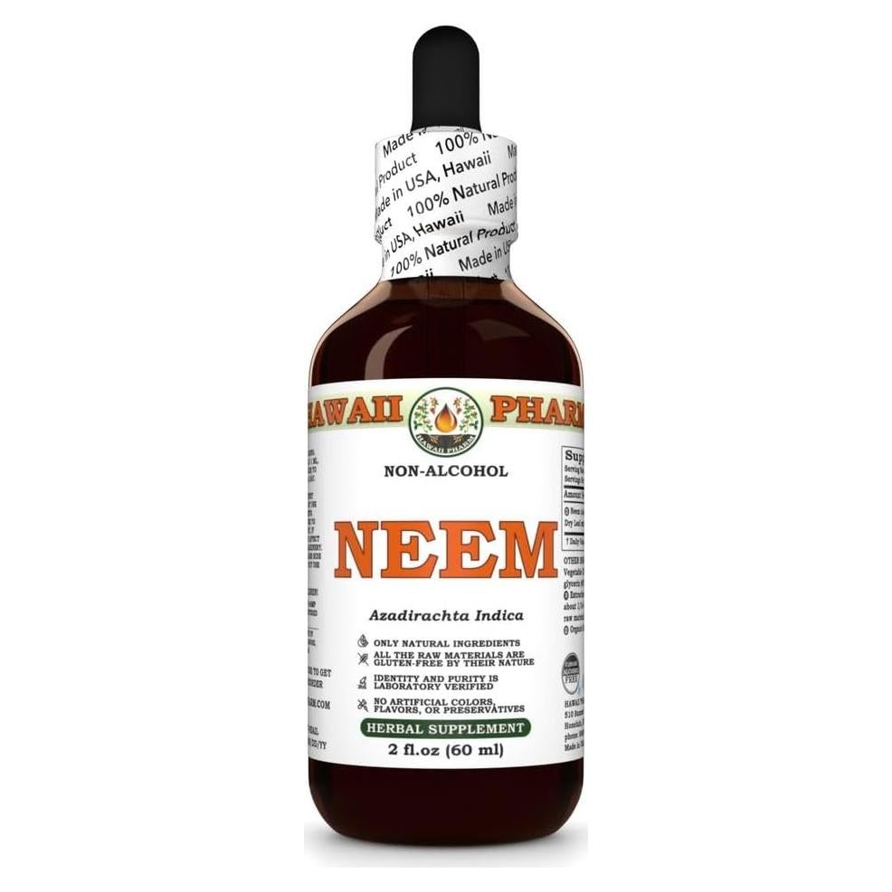 Extracto Líquido de Neem Orgánico Hawaii Pharm 59 ml Sin Alcohol