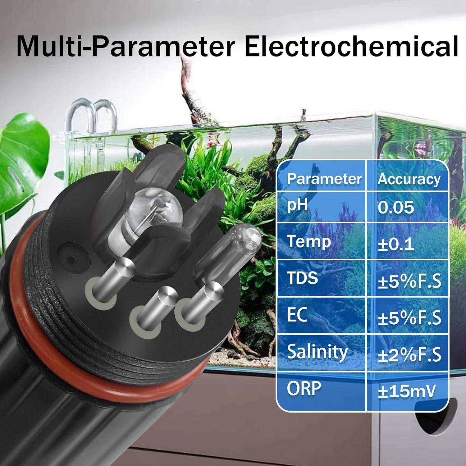 Monitor de Agua Inteligente Kactoily KY-YGWIFI-07-01US pH Salinidad TDS Temp