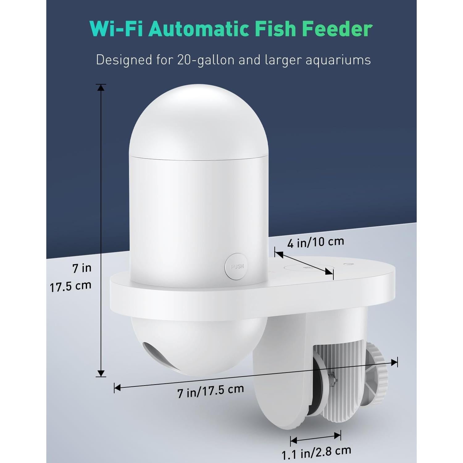 Dispensador Automático de Comida para Peces Pawfly 230 mL WiFi