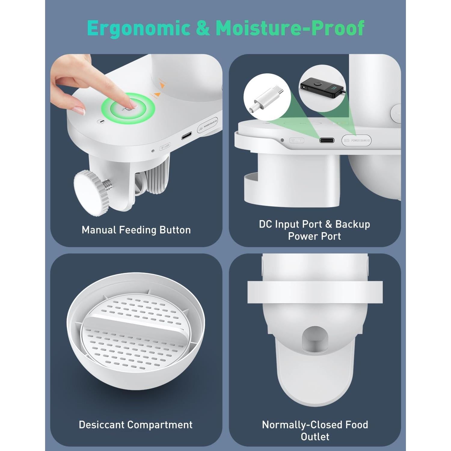 Dispensador Automático de Comida para Peces Pawfly 230 mL WiFi