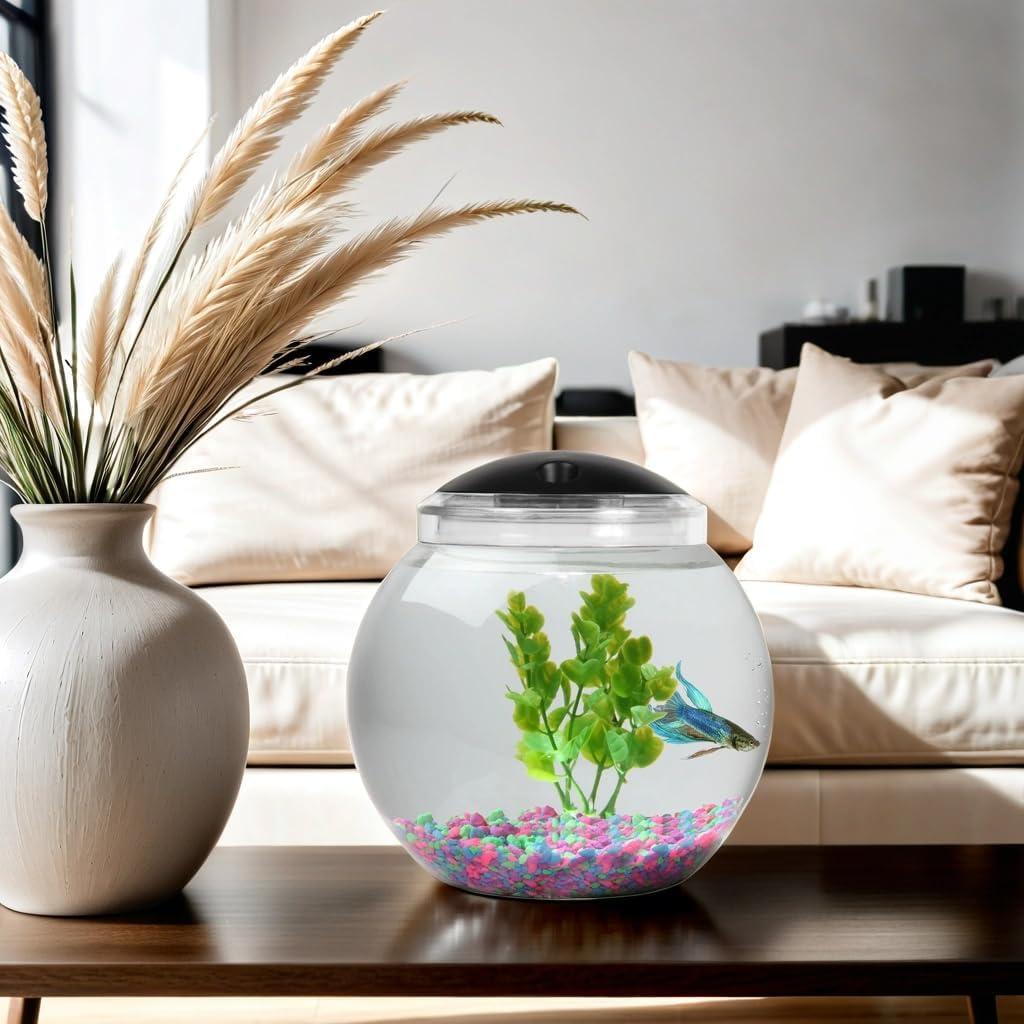 Acuario de 3.8 Litros SW PRODUCTS con Iluminación LED 7 Colores