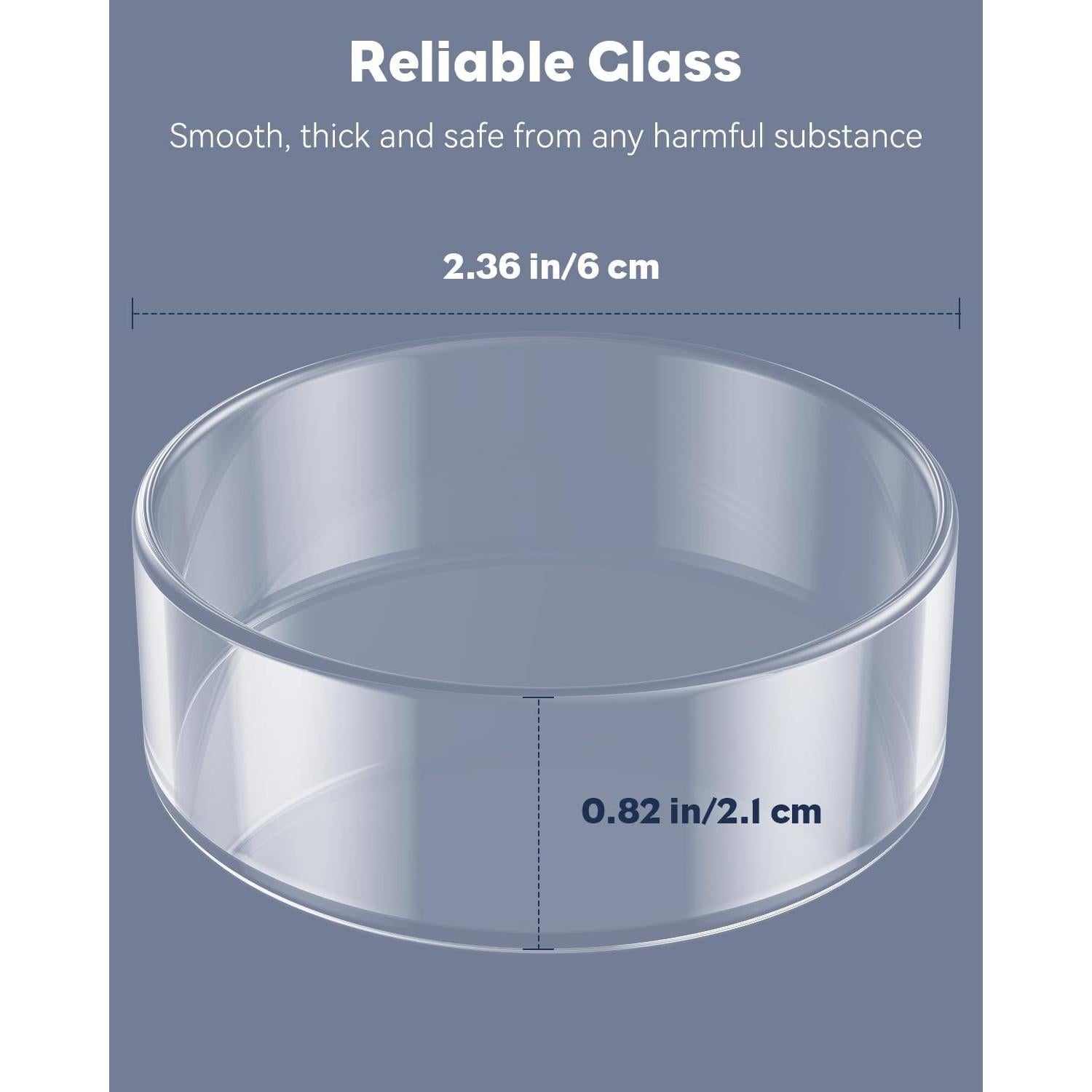 Plato de Alimentación Pawfly de Vidrio para Camarones 7.5cm