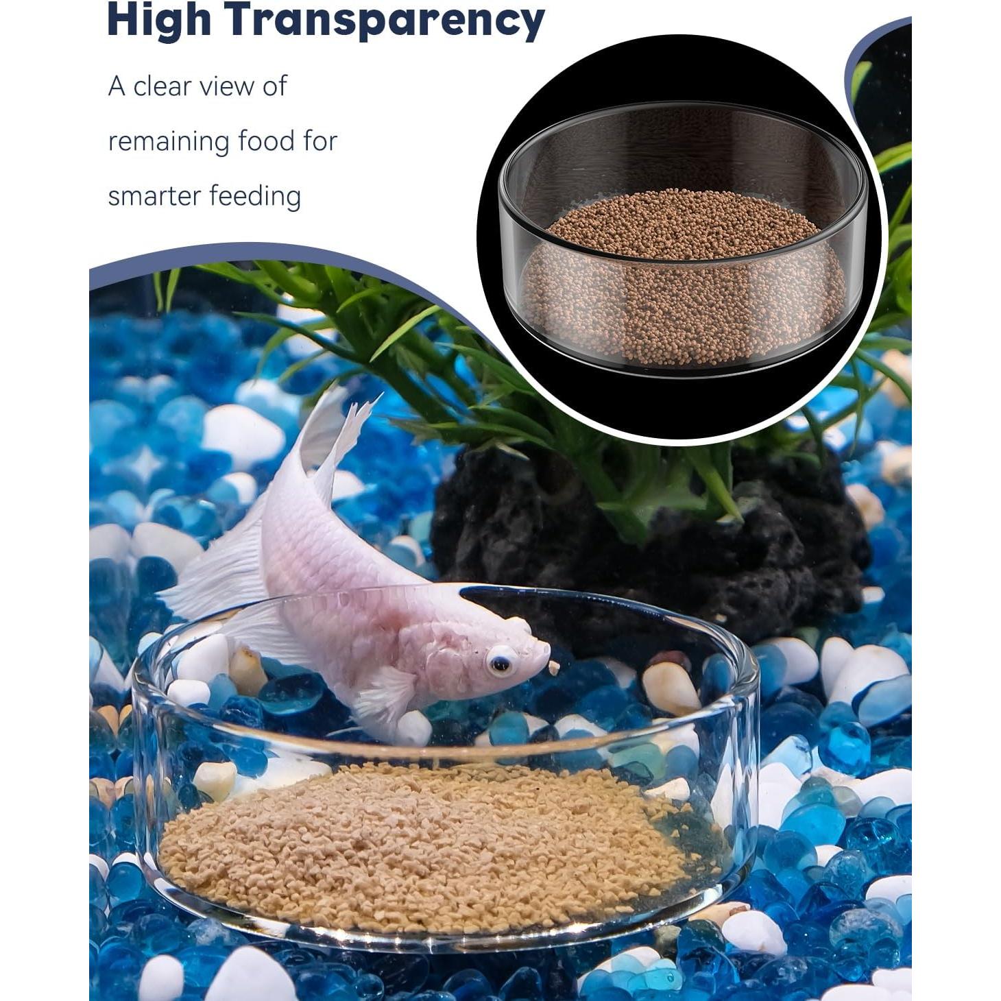 Plato de Alimentación Pawfly de Vidrio para Camarones 7.5cm