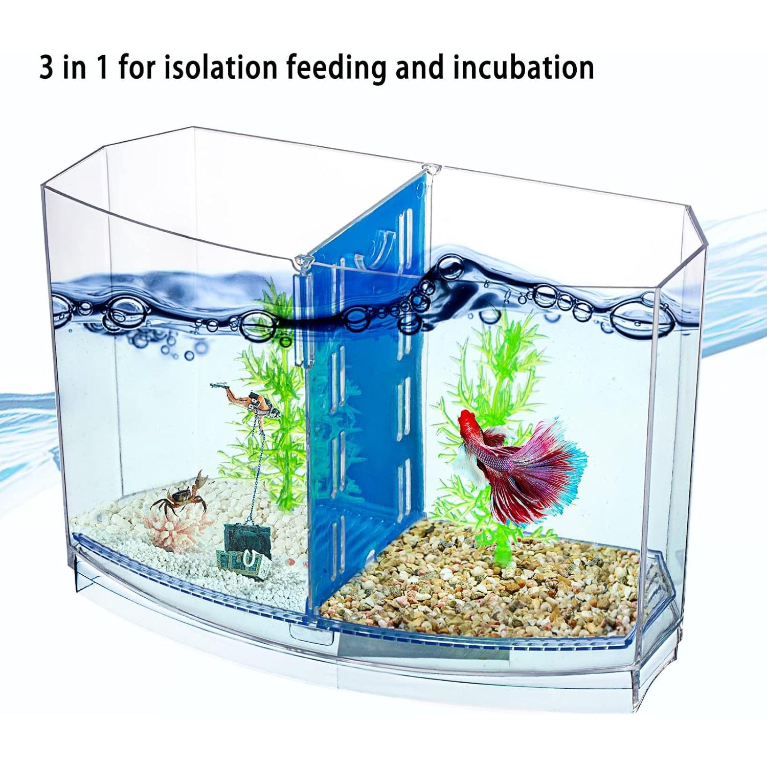 Mini Acuario Doble Compartimento Yobiisolut 0.76L Acrílico