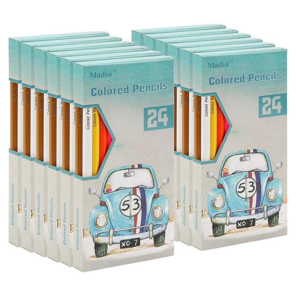 Lápices de Colores Madisi - 288 Unidades Pre-Afilados