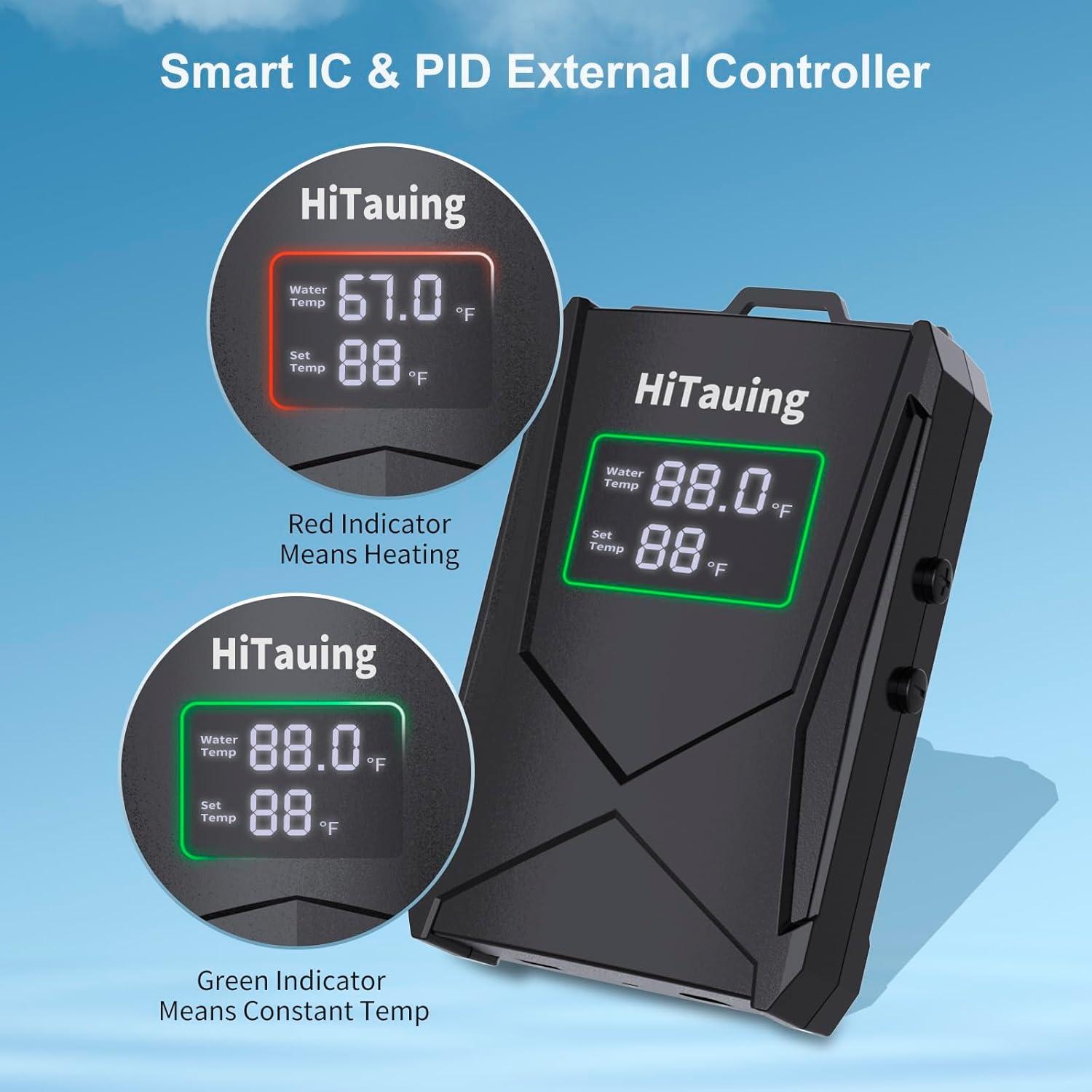 Calentador de Acuario HiTauing 1000W con Controlador IC - Agua Dulce/Salada