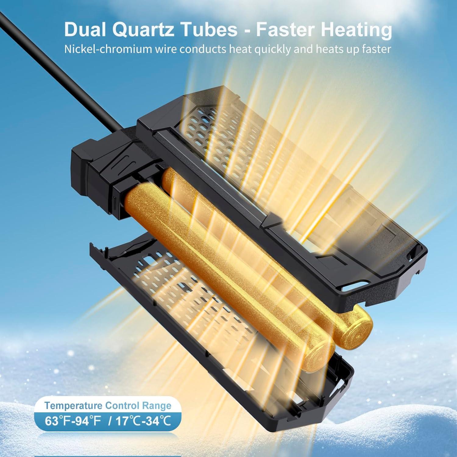 Calentador de Acuario HiTauing 1000W con Controlador IC - Agua Dulce/Salada