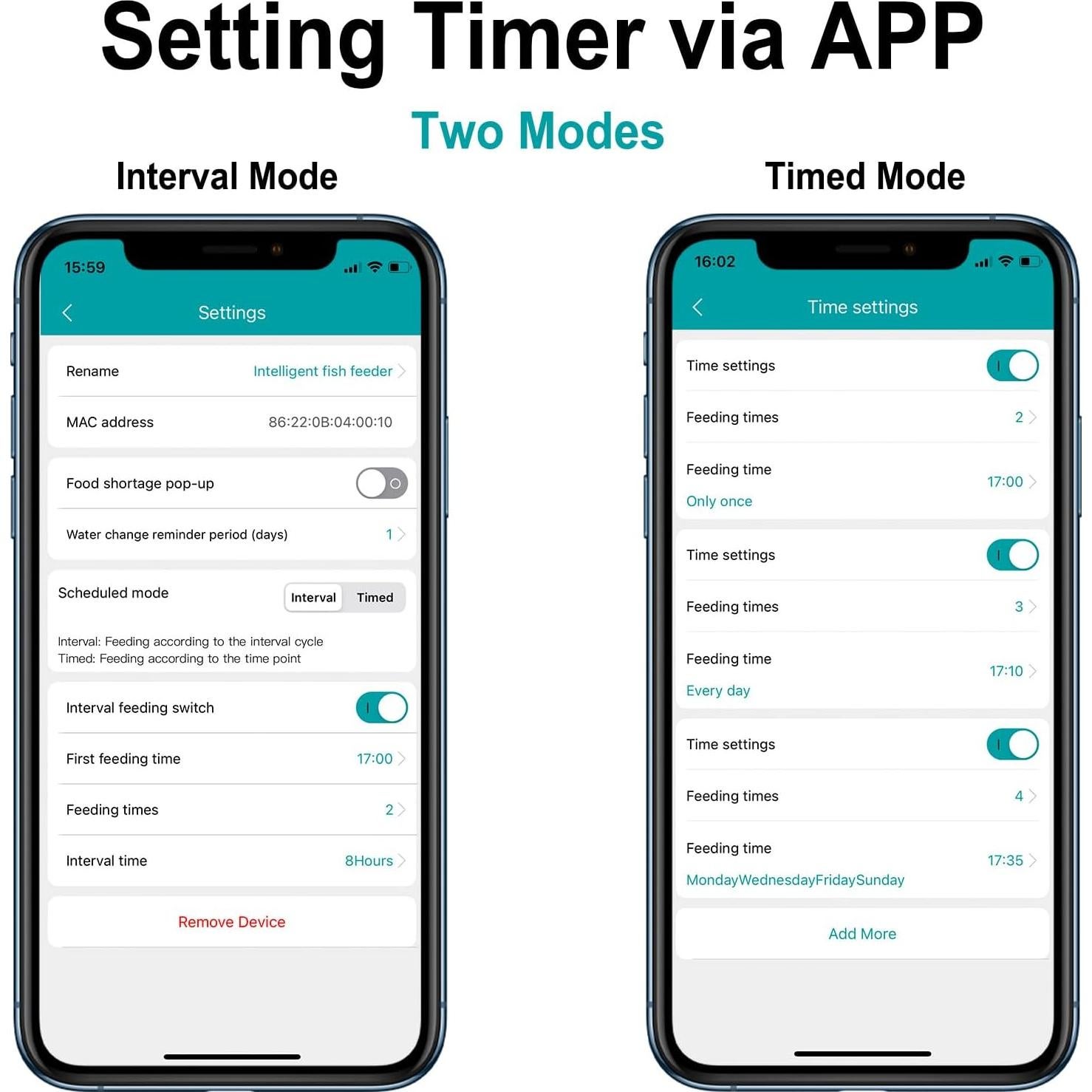 Dispensador Automático de Comida para Peces VSON WP8622 USB