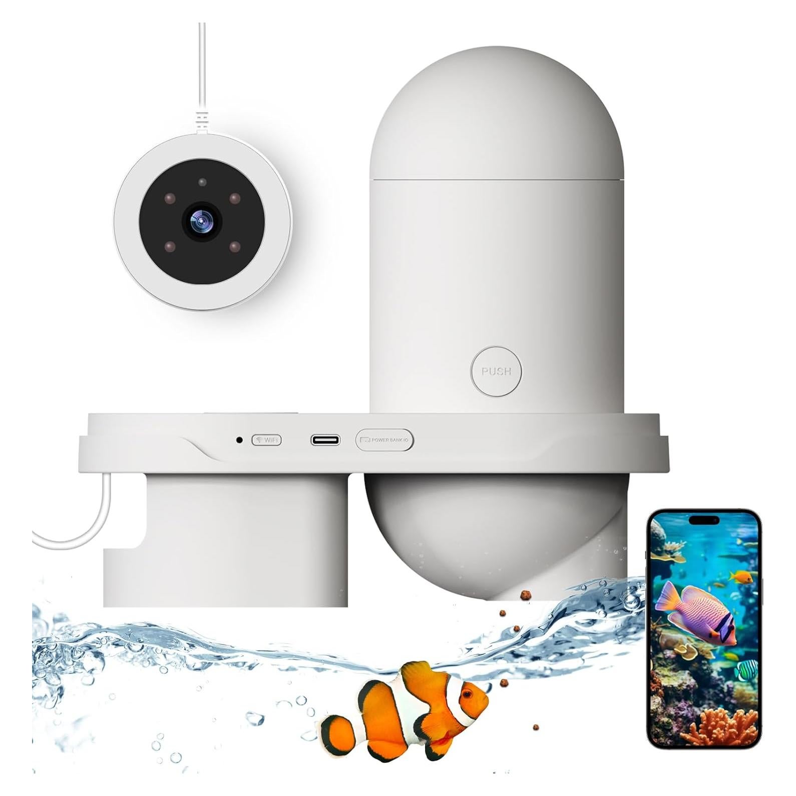 Comedero Automático para Peces BEUTFQL con Cámara HD 2K