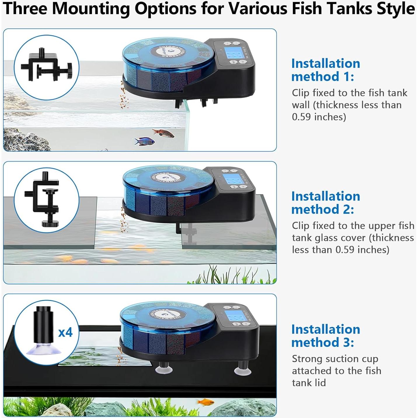 Alimentador Automático de Peces fishkeeper 2025 Recargable 380g