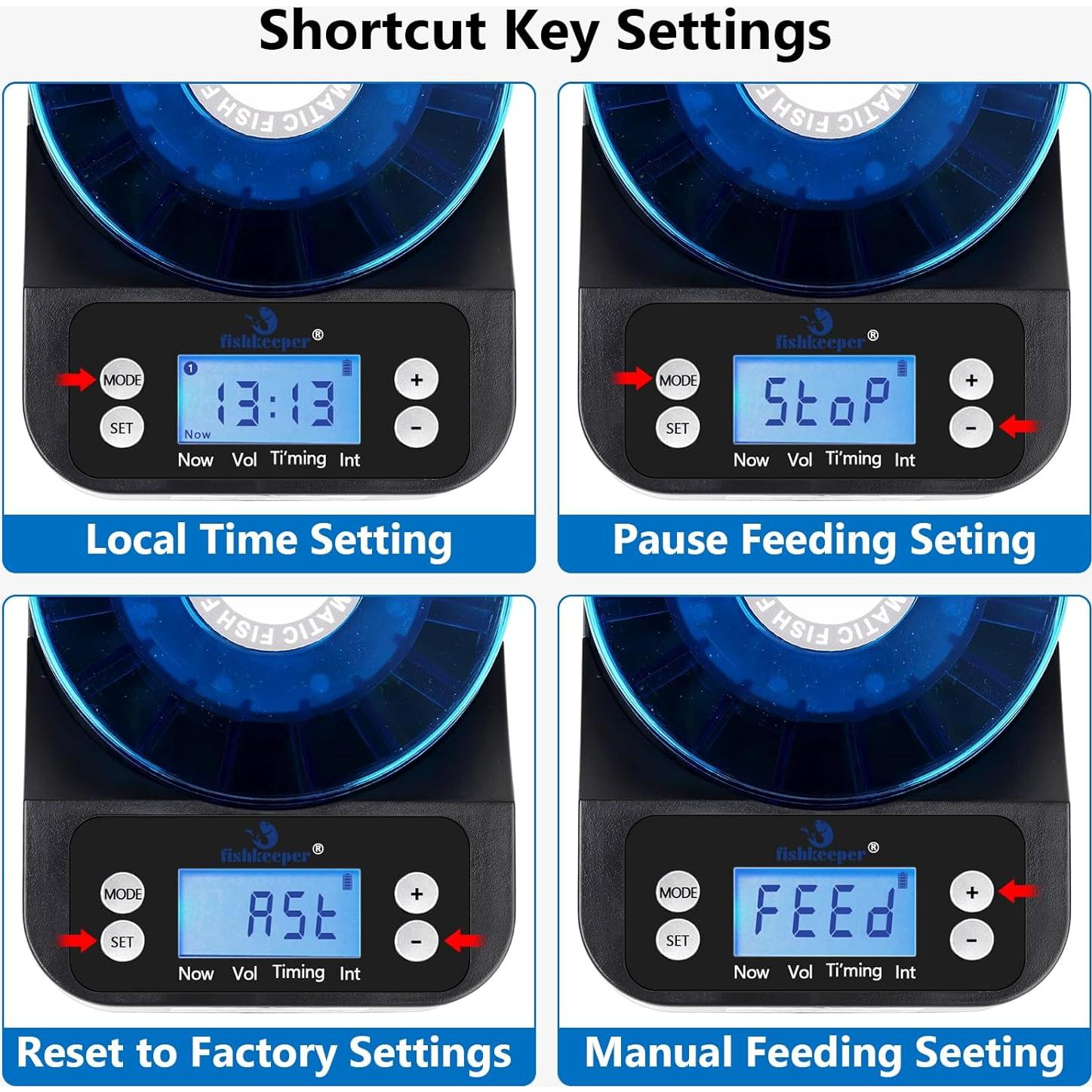 Alimentador Automático de Peces fishkeeper 2025 Recargable 380g