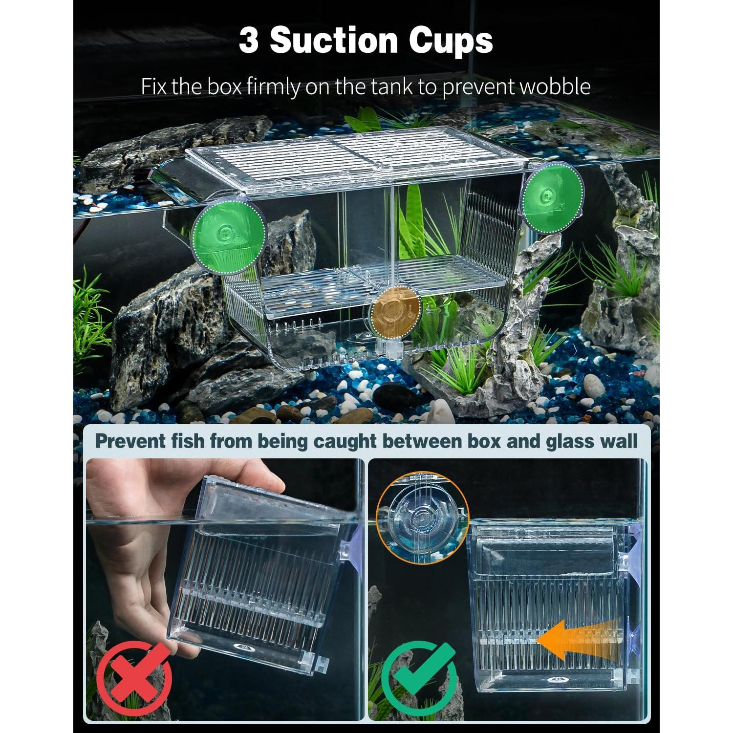 Caja de Cría Mediana Pawfly para Alevines de Peces 14x9.1x9.9cm