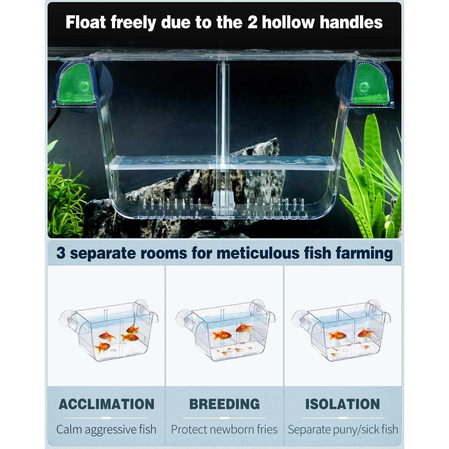 Caja de Cría Mediana Pawfly para Alevines de Peces 14x9.1x9.9cm