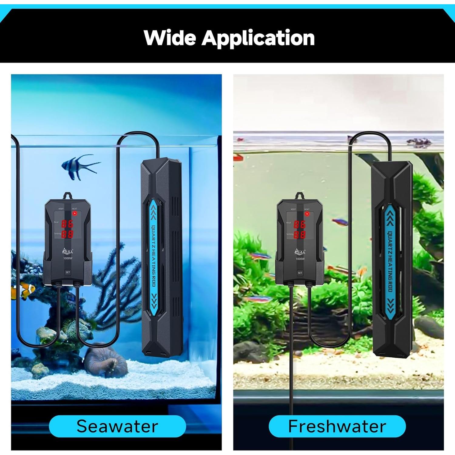 Calentador de Acuario AQQA 300W/500W/800W/1000W Digital