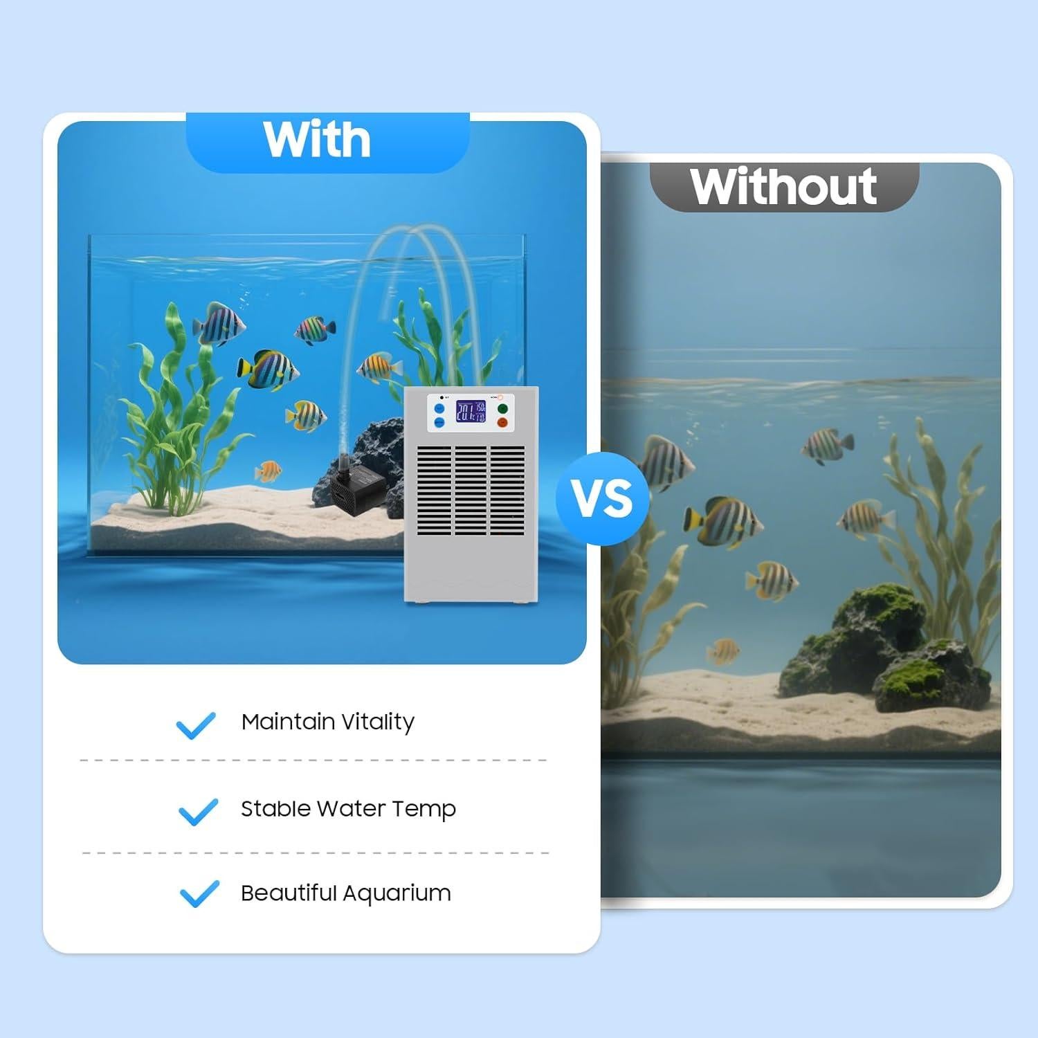 Enfriador de Acuario 30L PERFERATE 100W Control Temperatura
