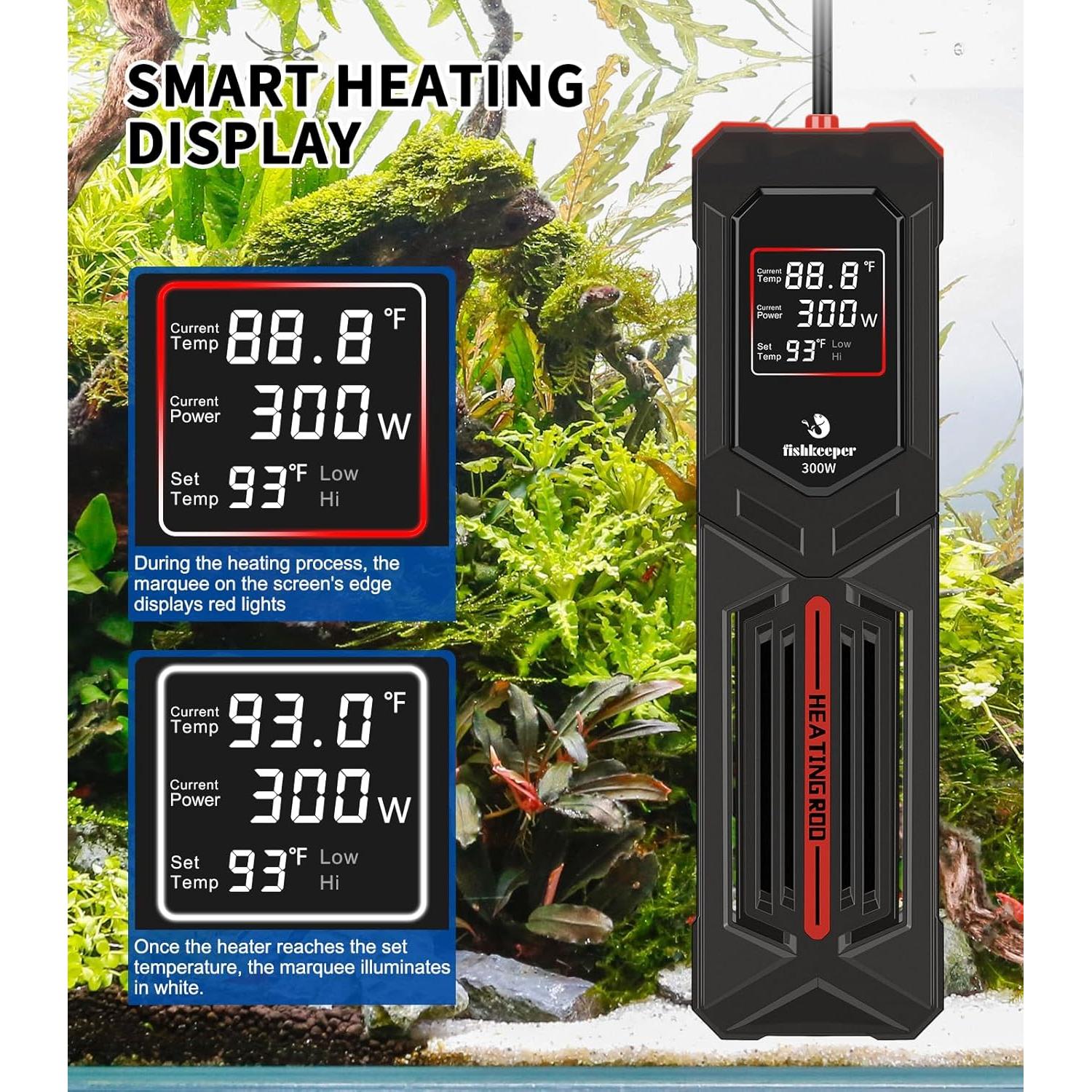 Calentador de Acuario Fishkeeper 300W para 100-200 Litros