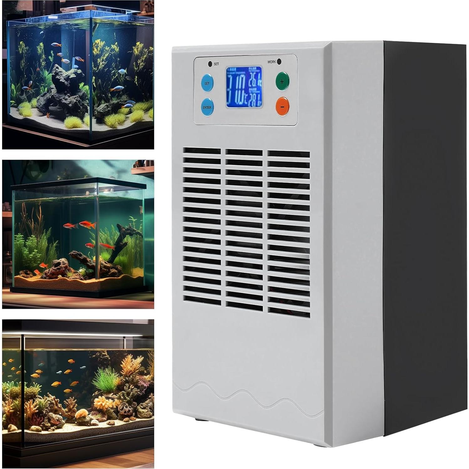Enfriador de Agua para Acuario 30L 100W Temperatura Ajustable