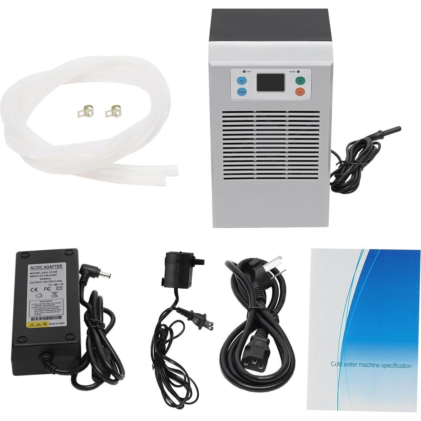 Enfriador de Agua para Acuario 30L 100W Temperatura Ajustable