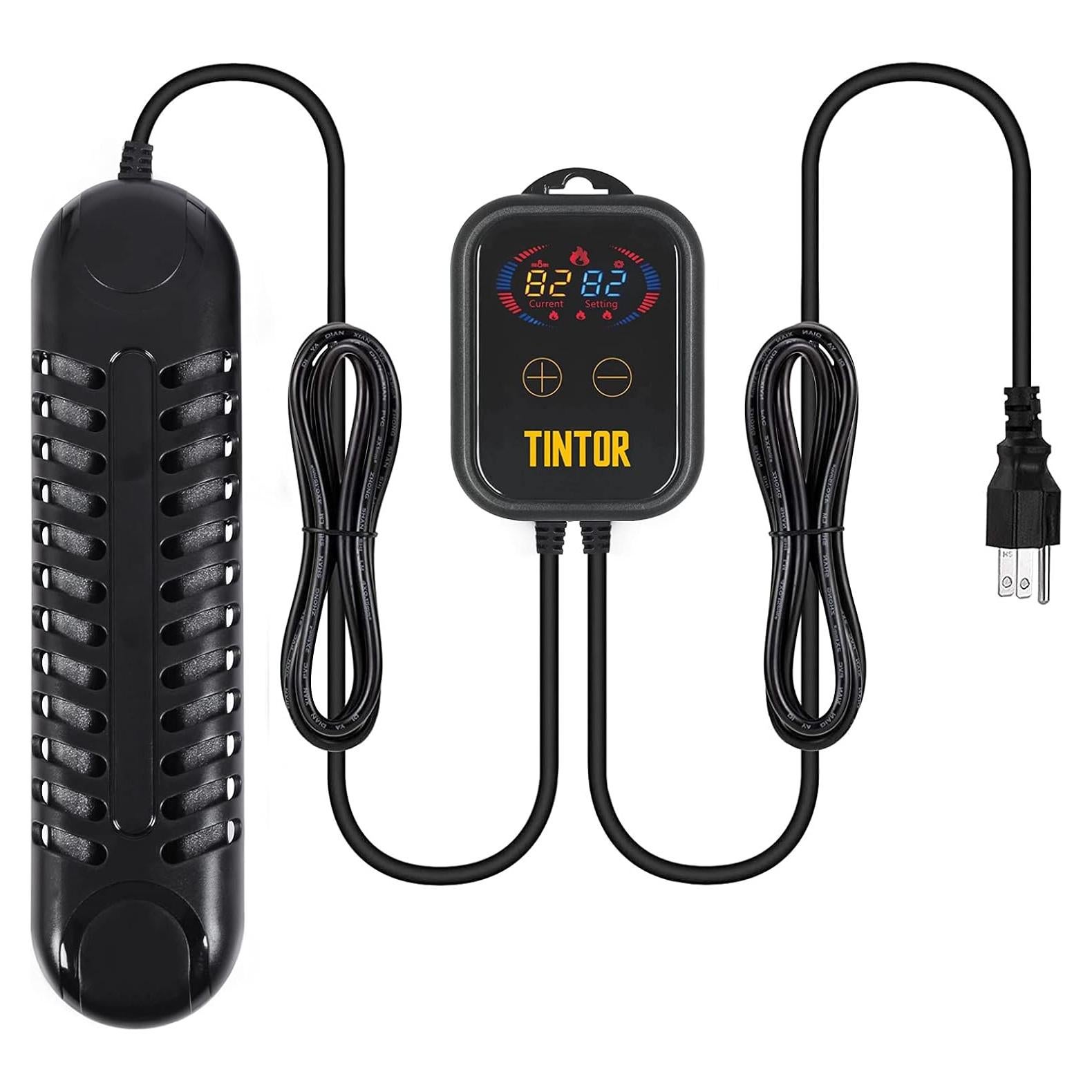 Calentador de Acuario Tintor 1200W Digital LED para Agua Dulce y Salada