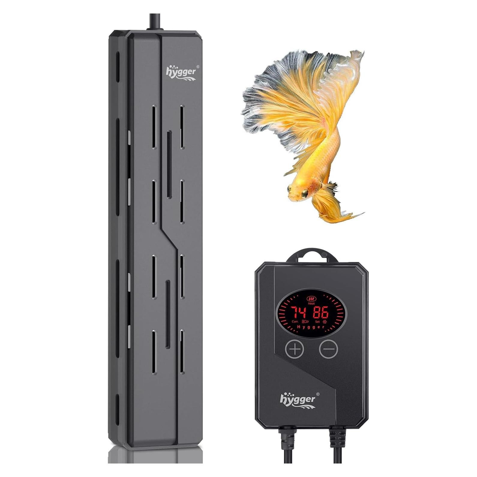 Calentador de Acuario Hygger 300W para 95-303 Litros con Controlador LED