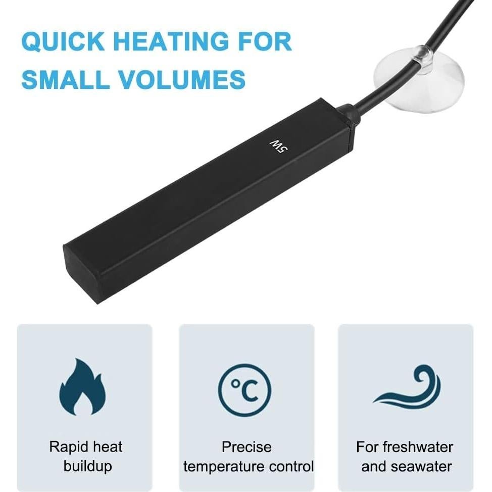 Calentador de Acuario DONGKER 5W USB Sumergible 0.5-2L