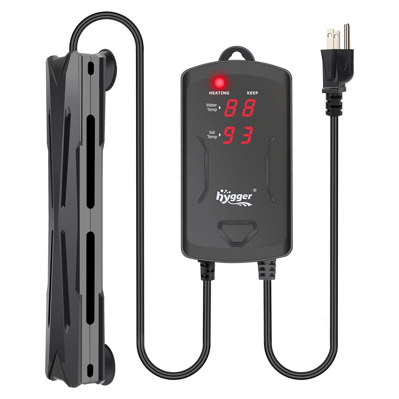 Calentador de Acuario Hygger 200W para 95-189 Litros