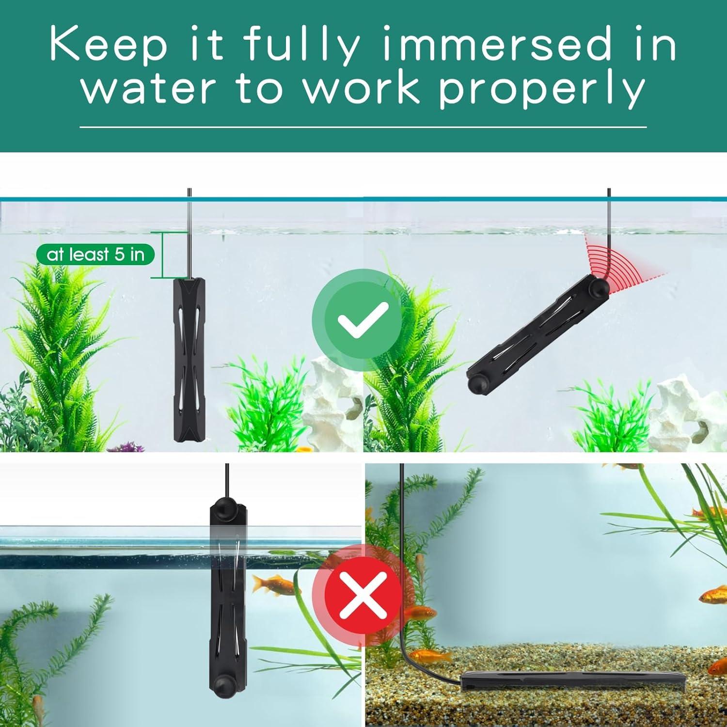 Calentador de Acuario Hygger 200W para 95-189 Litros