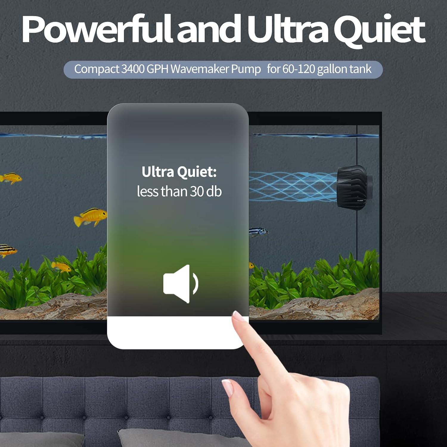 Creador de Olas UPETTOOLS 20W 3400 GPH para Acuario 60-120 Gal