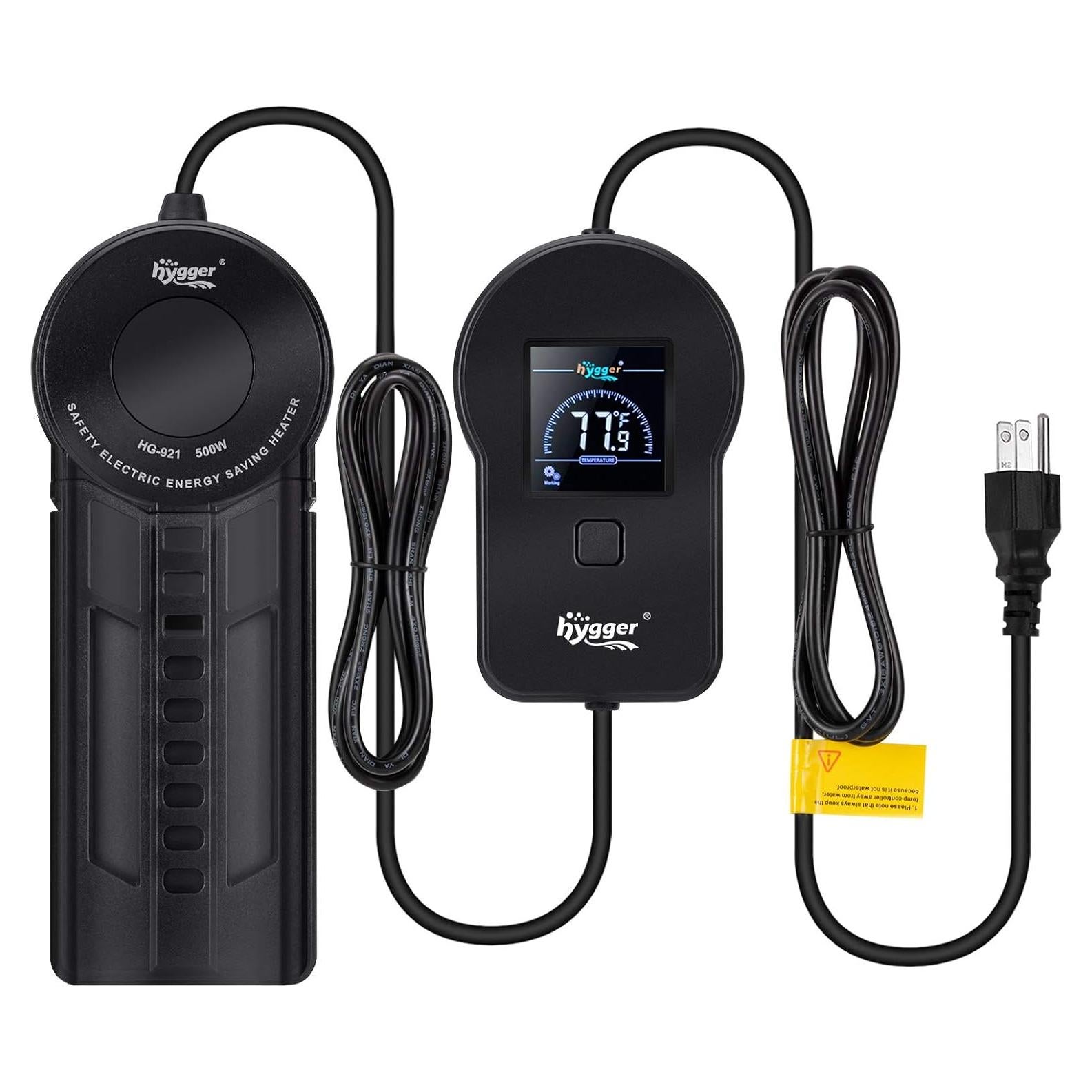 Calentador de Acuario Hygger 500W para 227-454 Litros