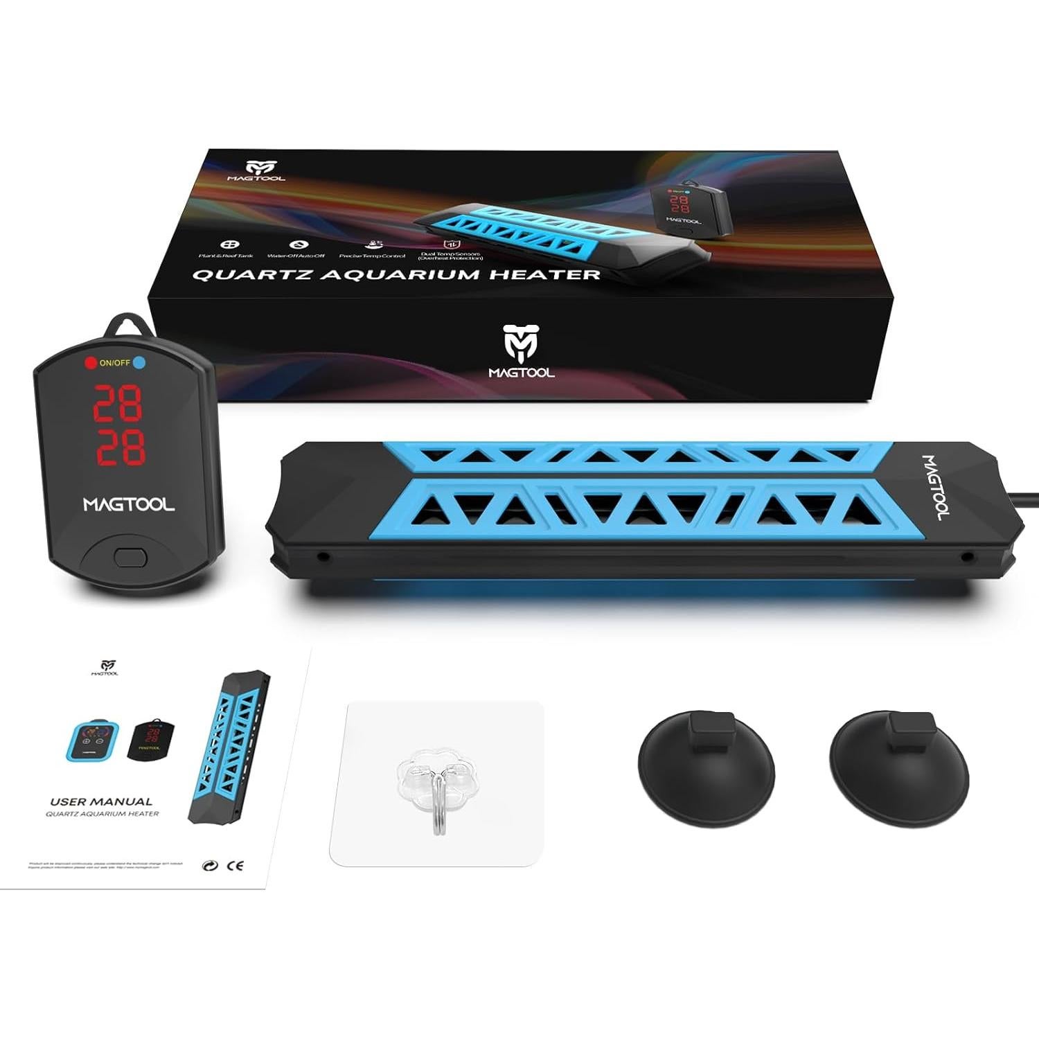 Calentador de Acuario MagTool 500W para Tanques 250-600L