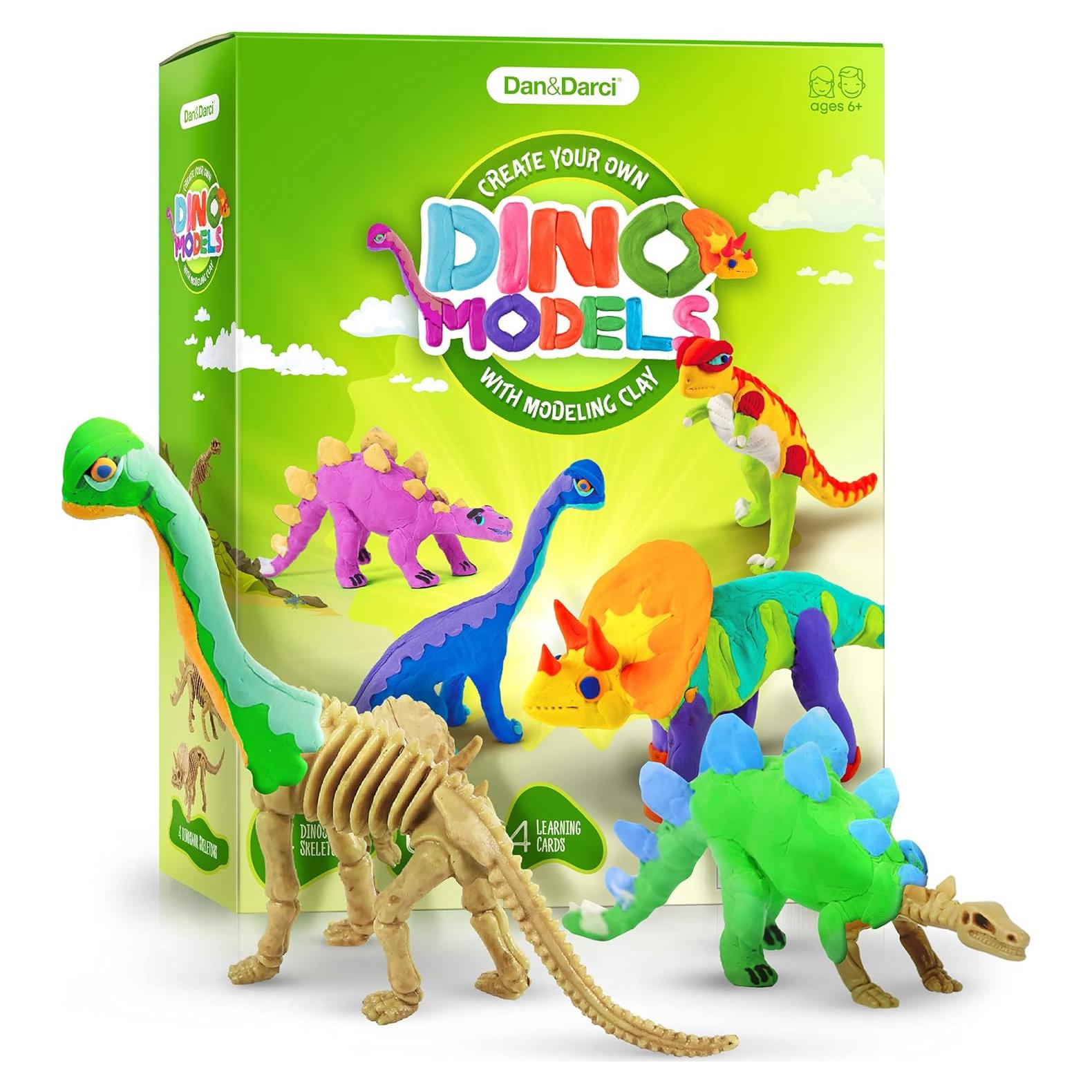 Kit de Manualidades Dan&Darci - Modela 4 Dinosaurios