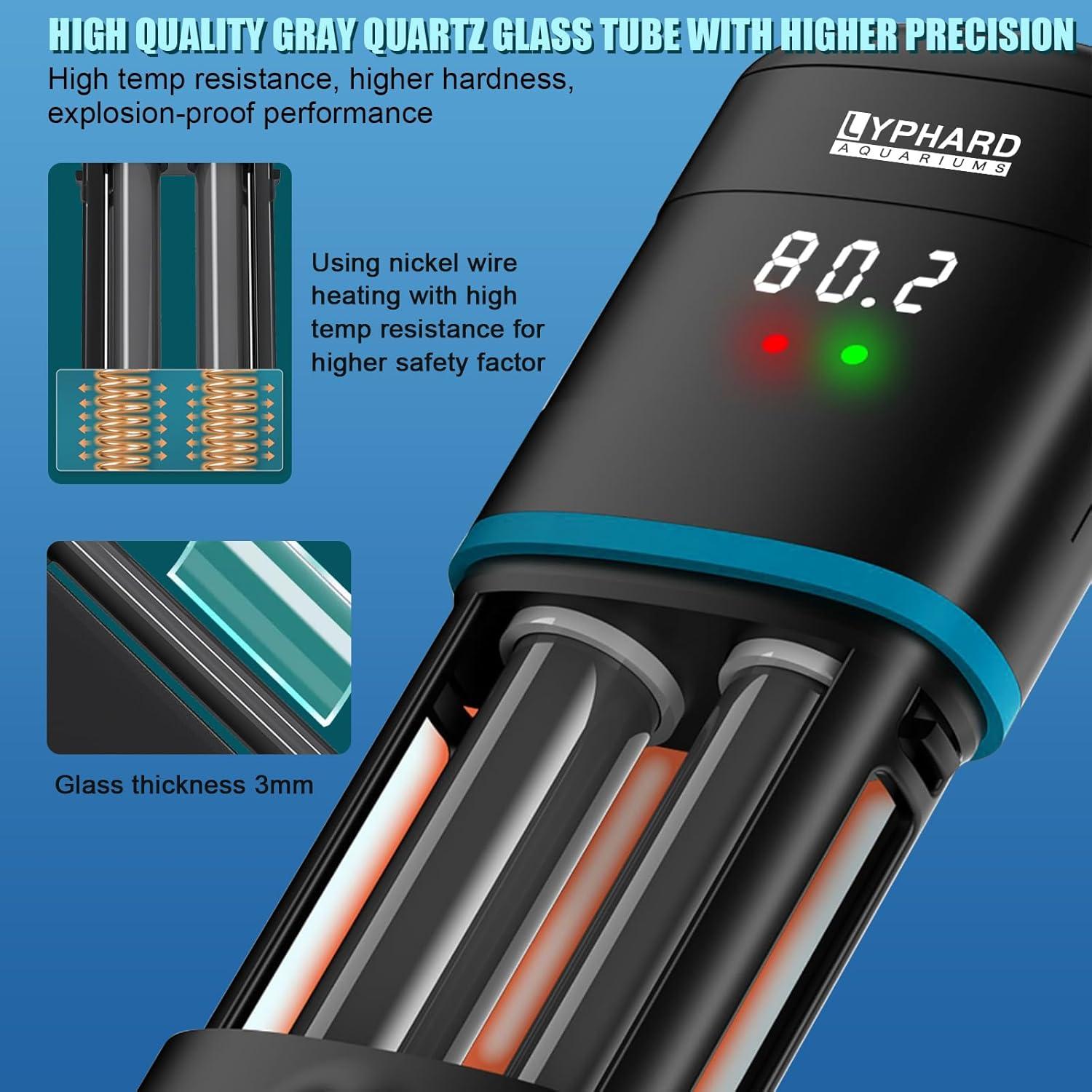 Calentador de Acuario LYPHARD 100W Sumergible 8-40 Galones