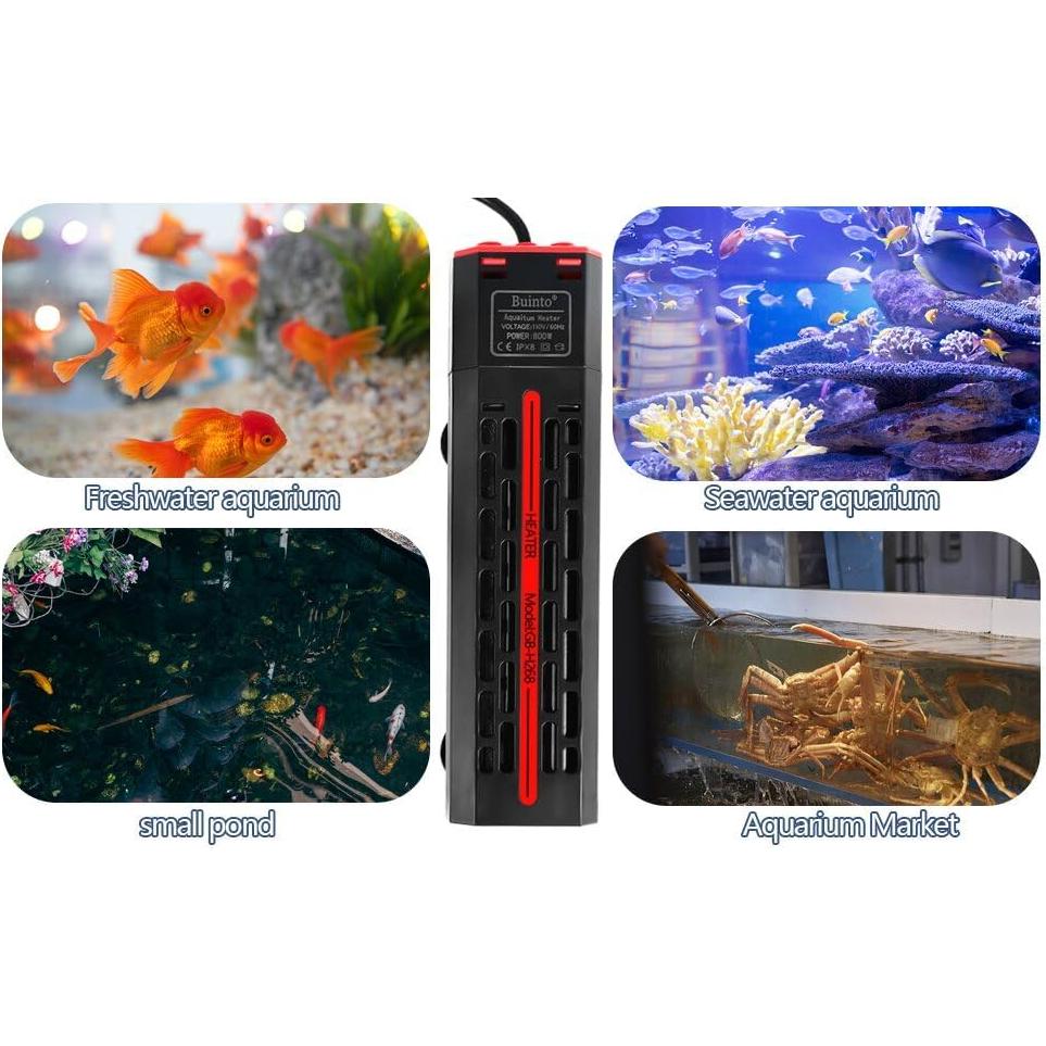 Calentador de Acuario Buinto 1200W Sumergible con Control LED