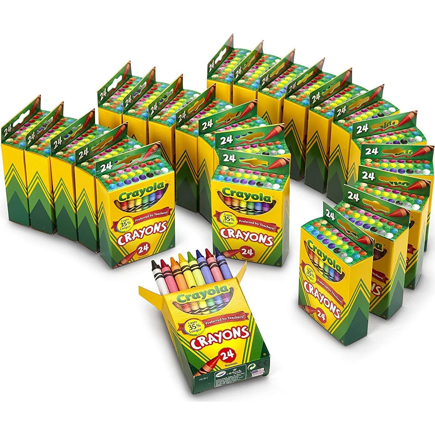 Crayones Crayola 24 colores surtidos para regreso a clases