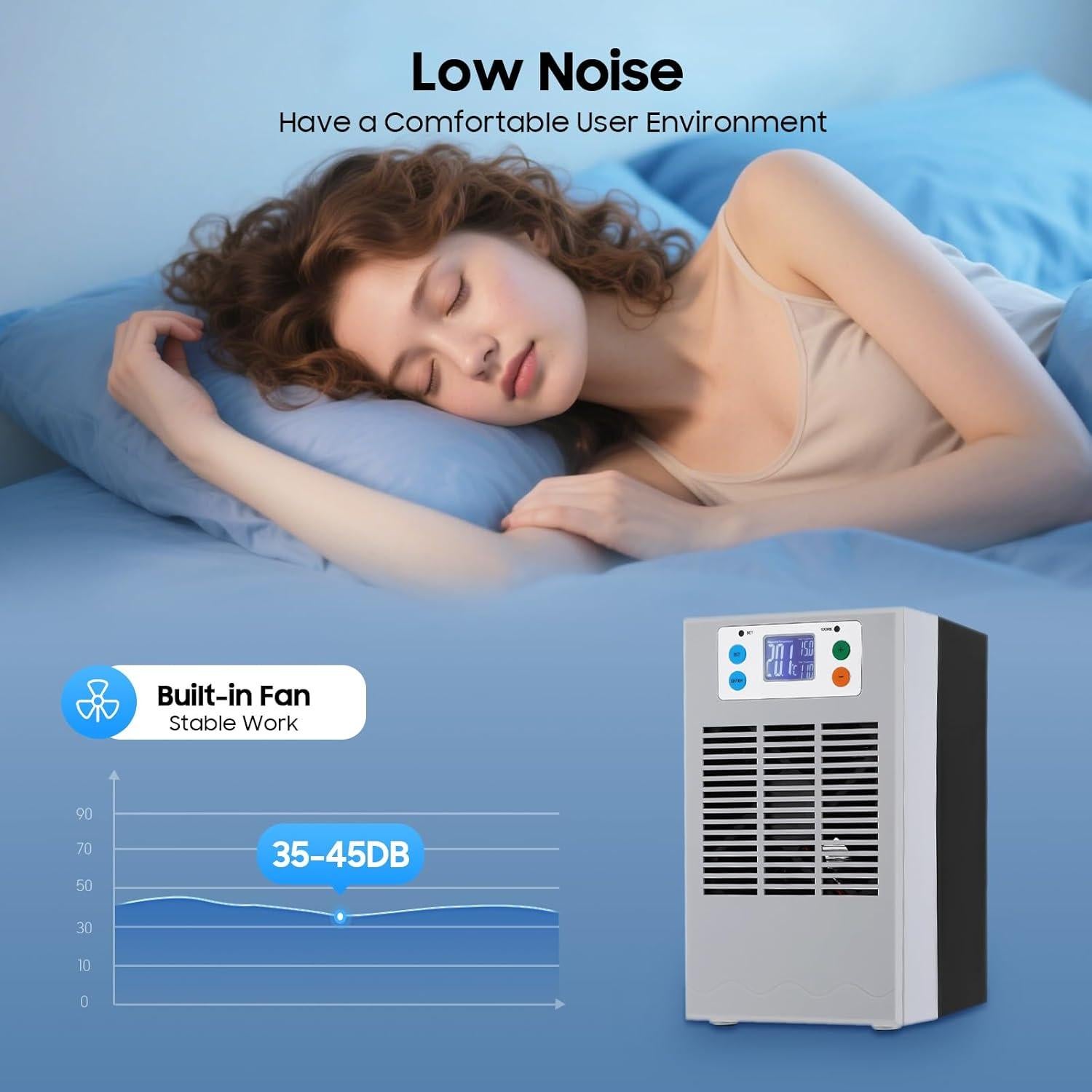 Enfriador de Acuario LOYALHEARTDY 100W 35L Negro