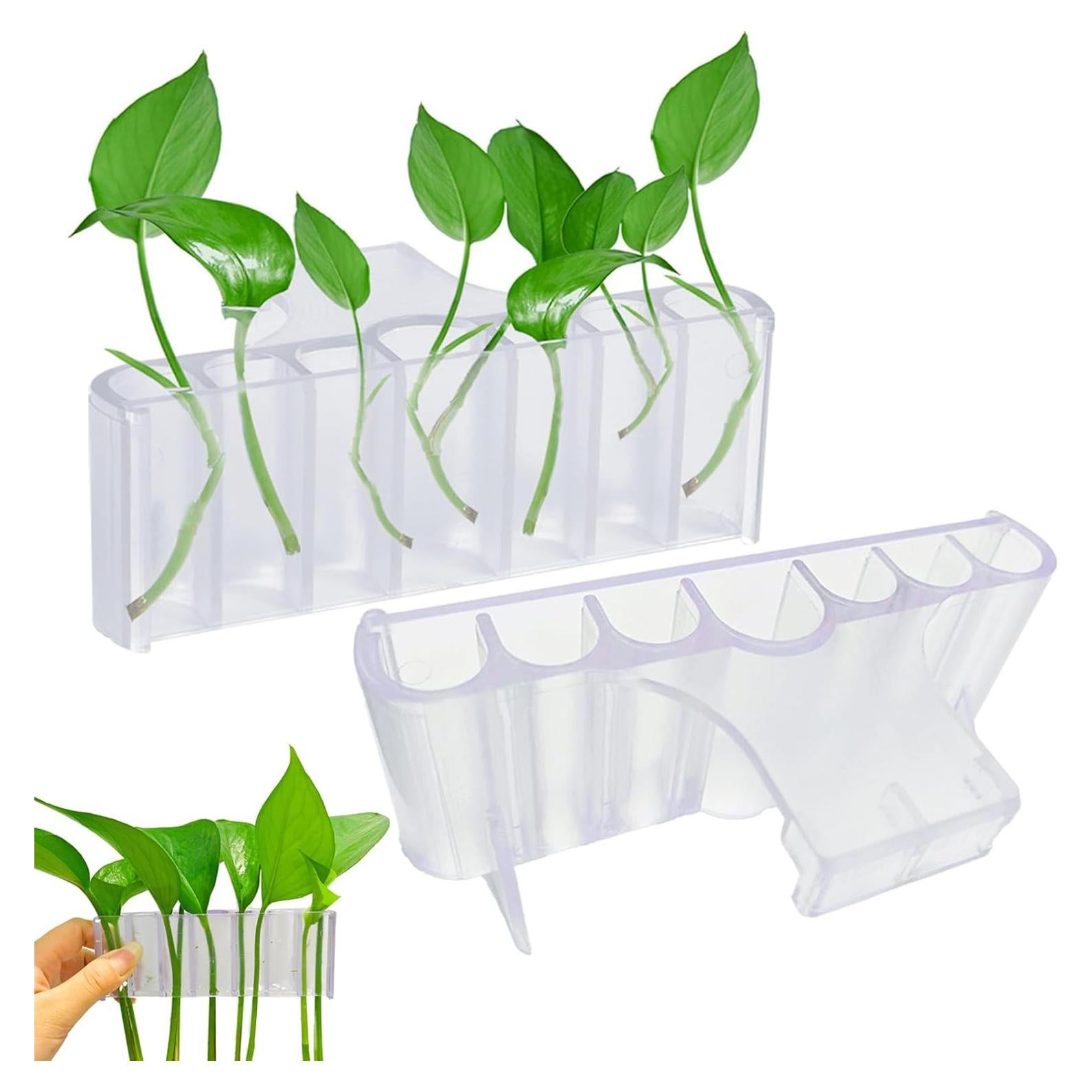 Soporte de Planta para Acuario Aidmi 2PC Transparente 7 Agujeros